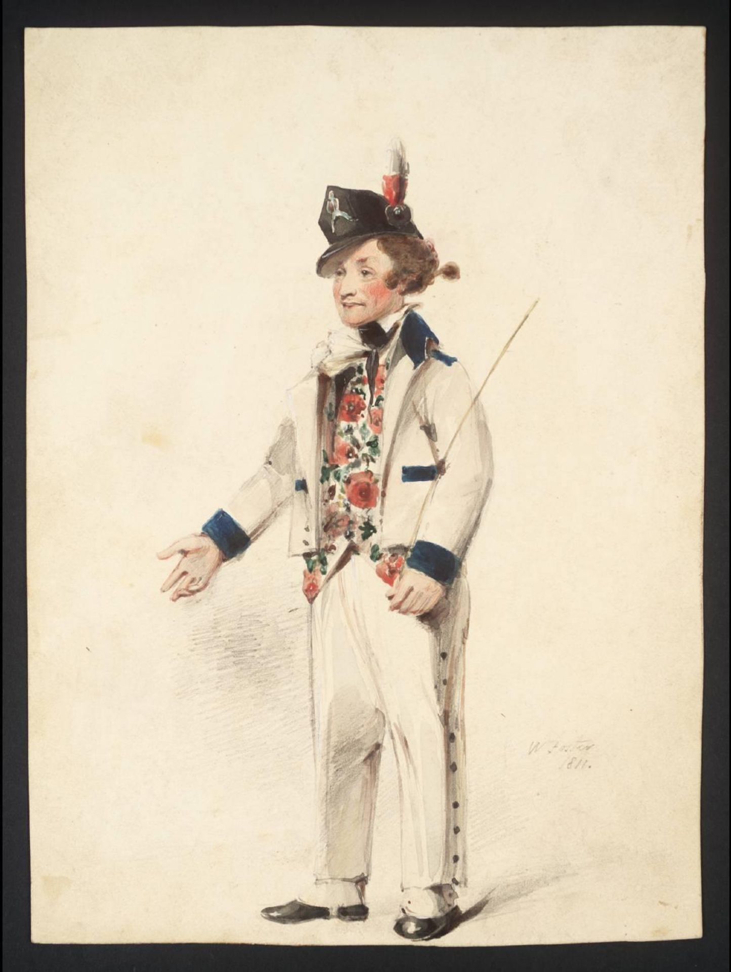 A ?Clown in Mock Military Costume by  William Foster