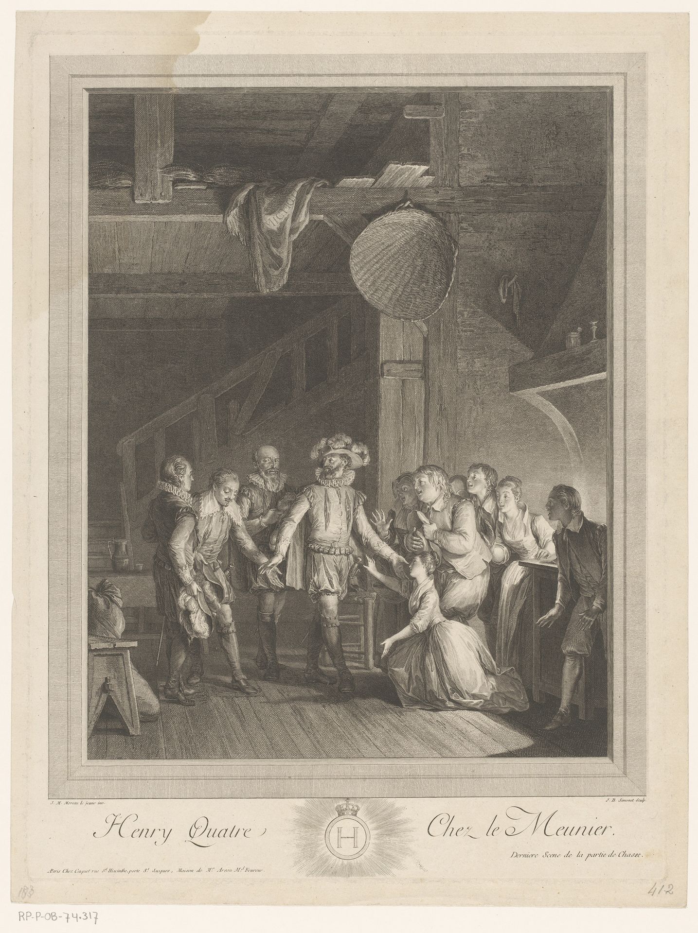Koning Hendrik IV bij de molenaar by Jean-Baptiste-Blaise Simonet