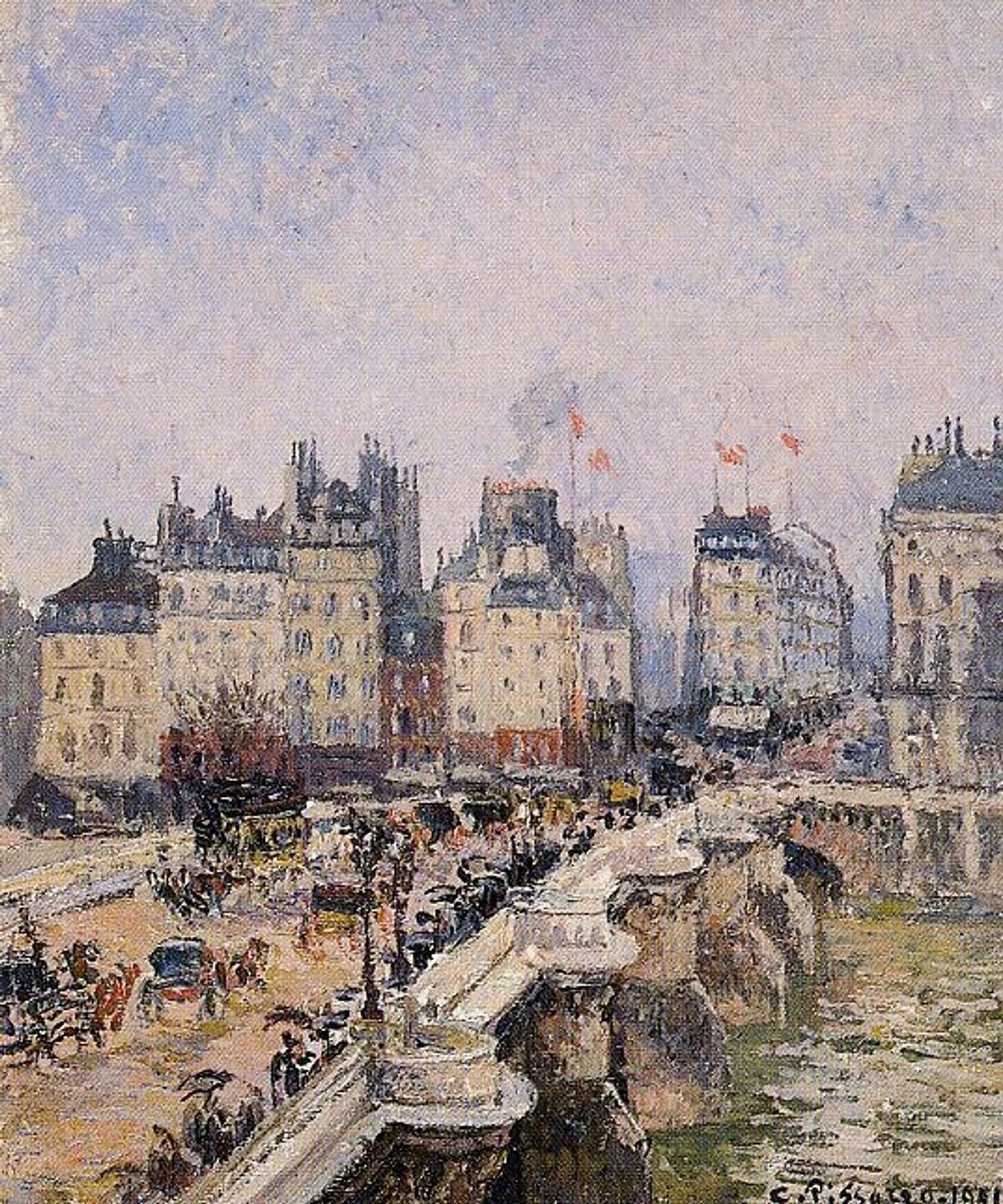 The Pont Neuf 2 by Camille Pissarro