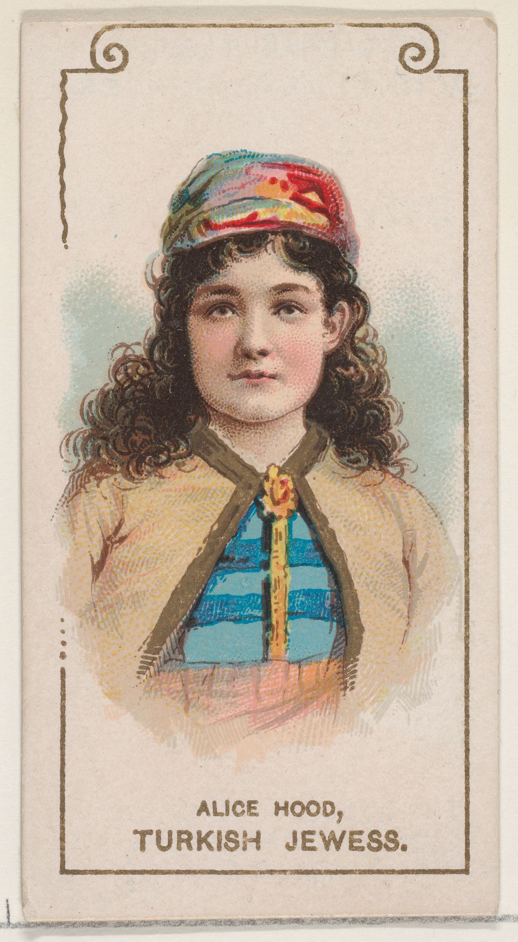 Alice Hood as Turkish Jewess, from the set Actors and Actresses, Second Series (N71) for Duke brand cigarettes by W. Duke, Sons & Co.