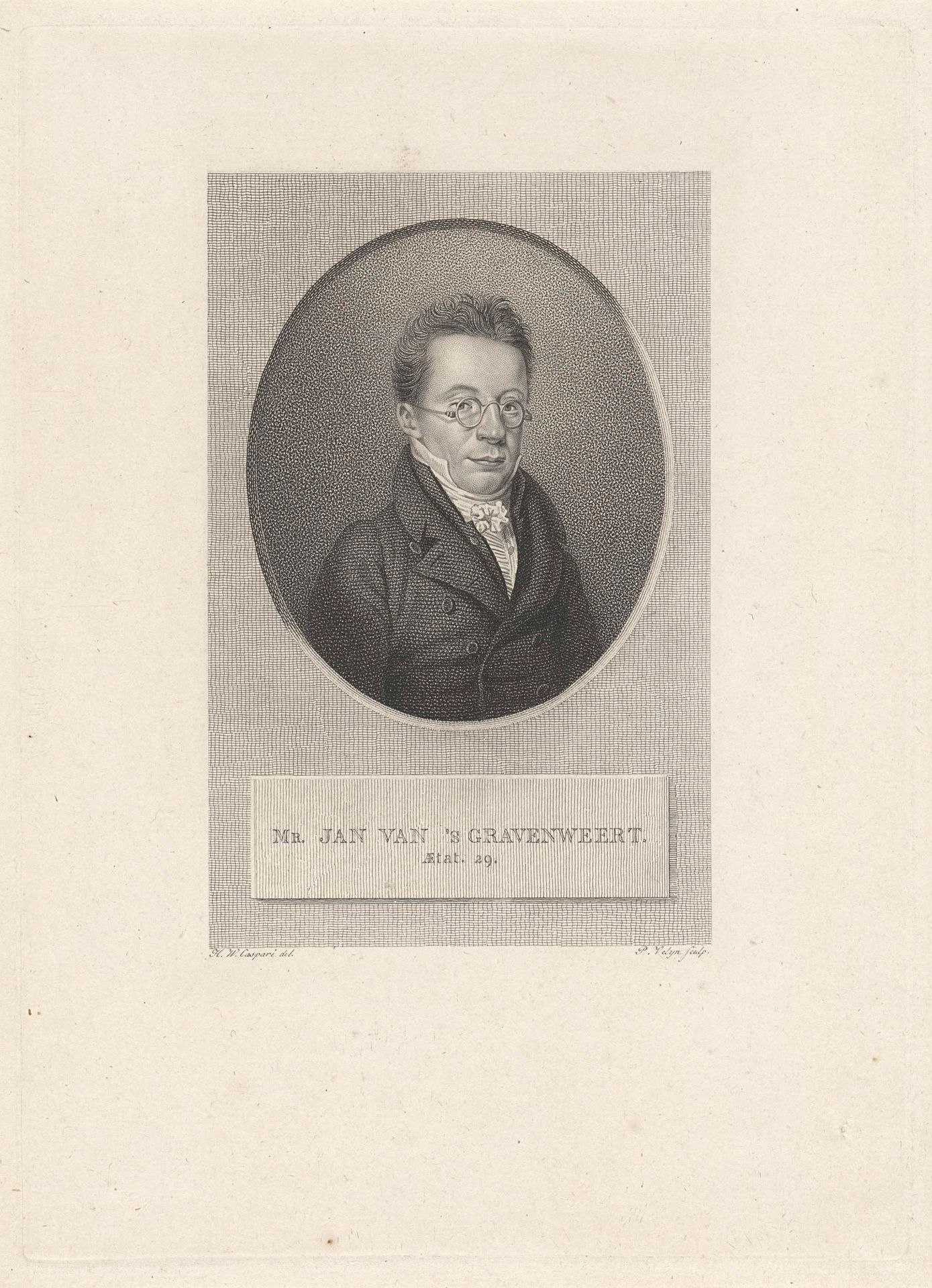 Portret van Jan van 's Gravenweert by Philippus Velijn