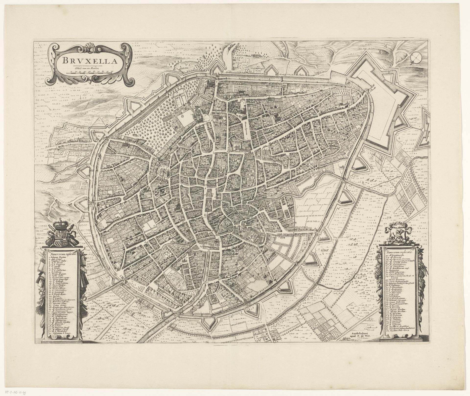 Plattegrond van Brussel by Anonymous