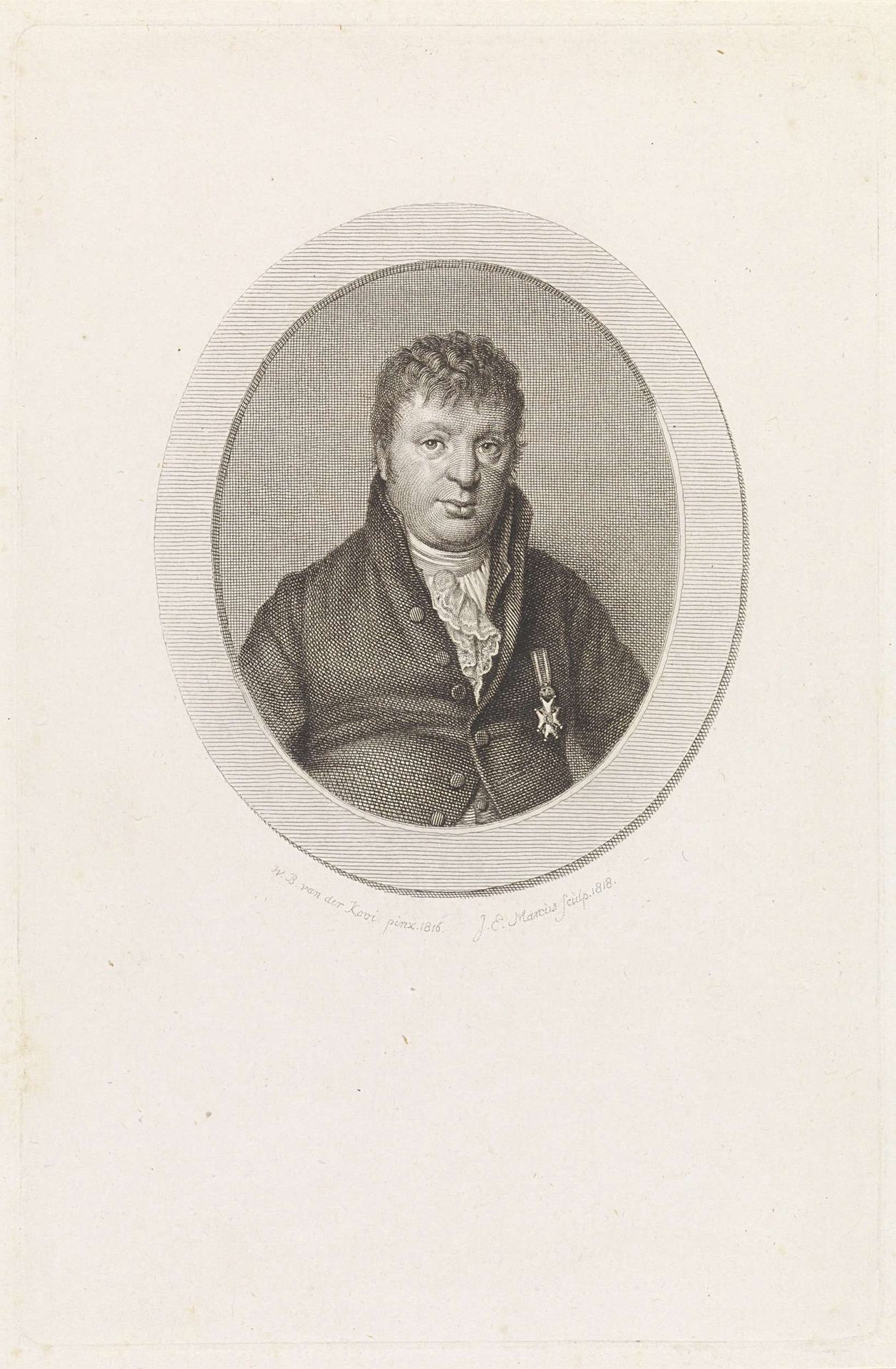 Portret van Jacobus Scheltema by Jacob Ernst Marcus