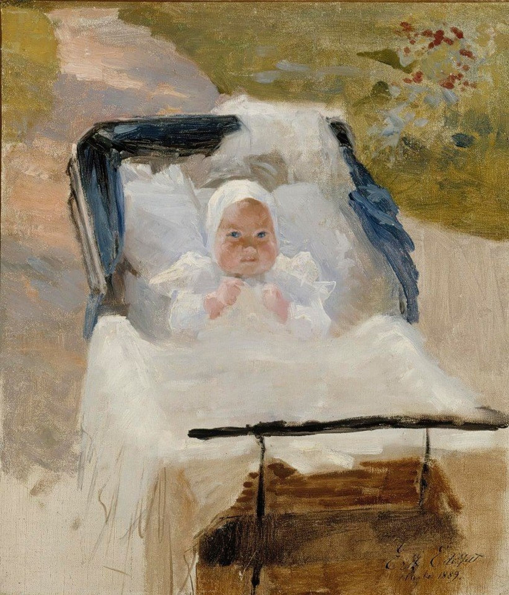 The Artist’s Son Erik In A Pram by Albert Edelfelt