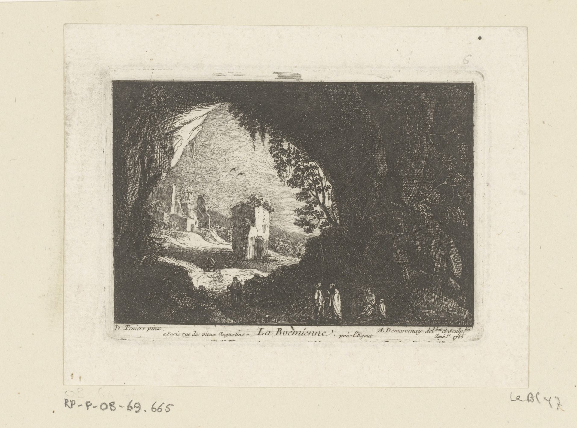 Figuren in een grot by Antoine de Marcenay de Ghuy