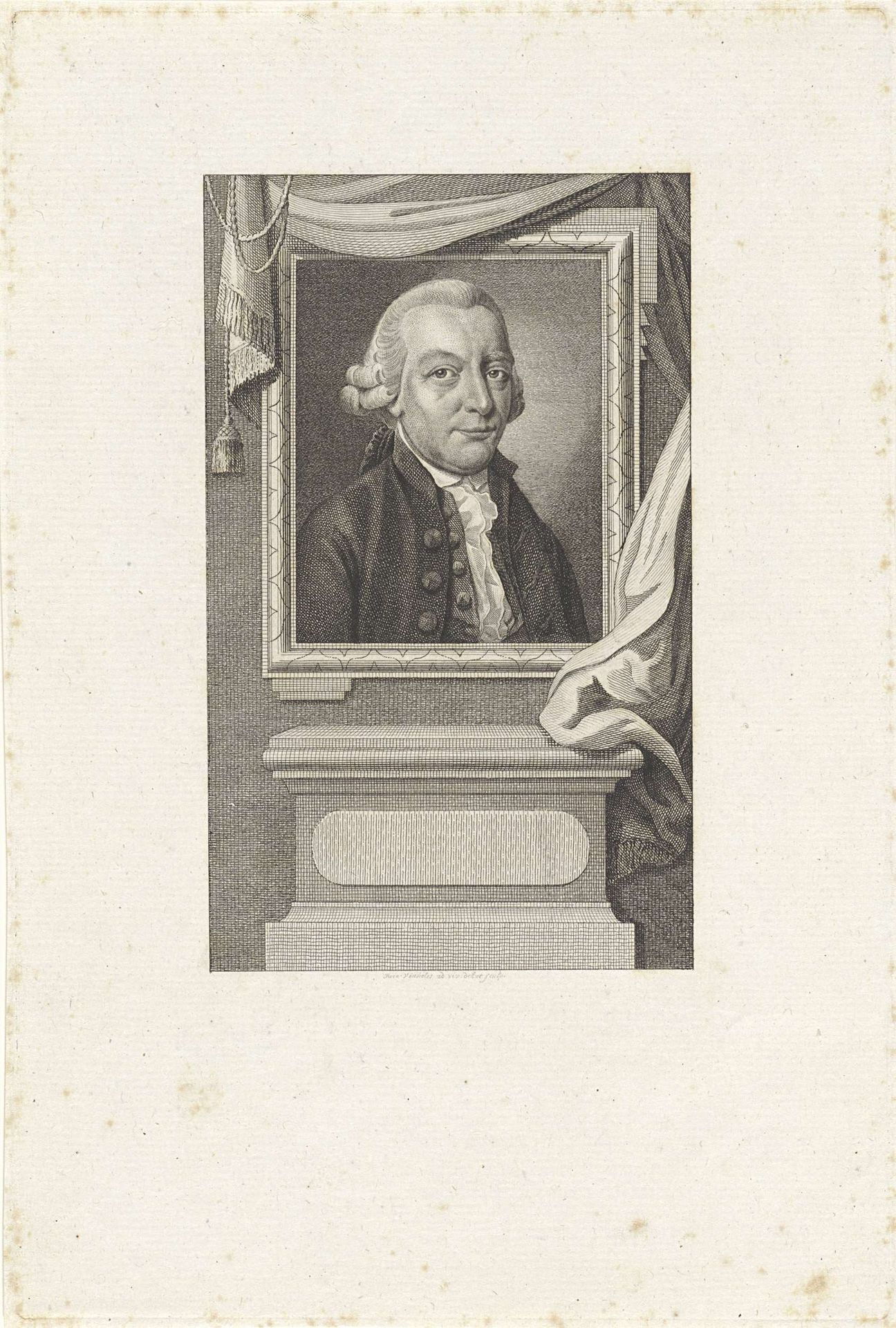 Portret van de staatsman Johannes Gerardus Luyken by Reinier Vinkeles