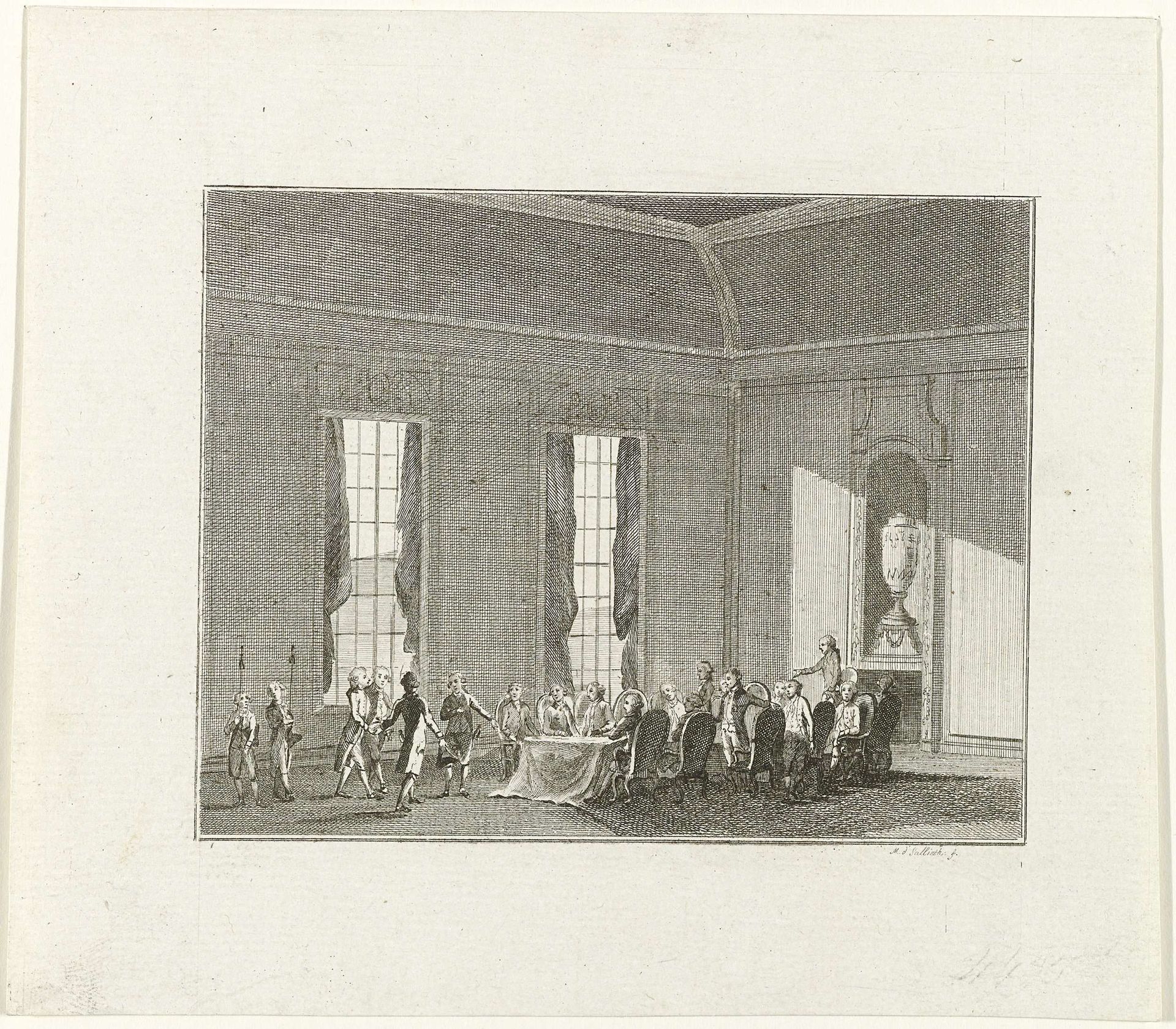 Joan Derk van der Capellen verschijnt in de vergadering van Ridderschap en Steden te Overijssel, 1782 by Mathias de Sallieth