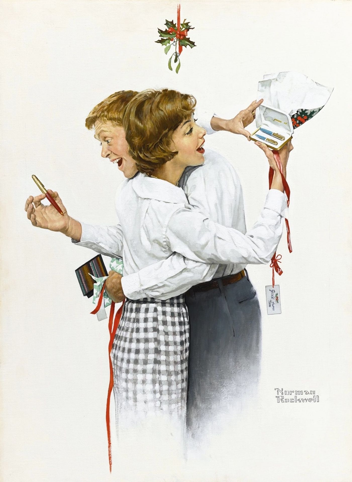 They Gave Each Other a Parker 61 by Norman Rockwell