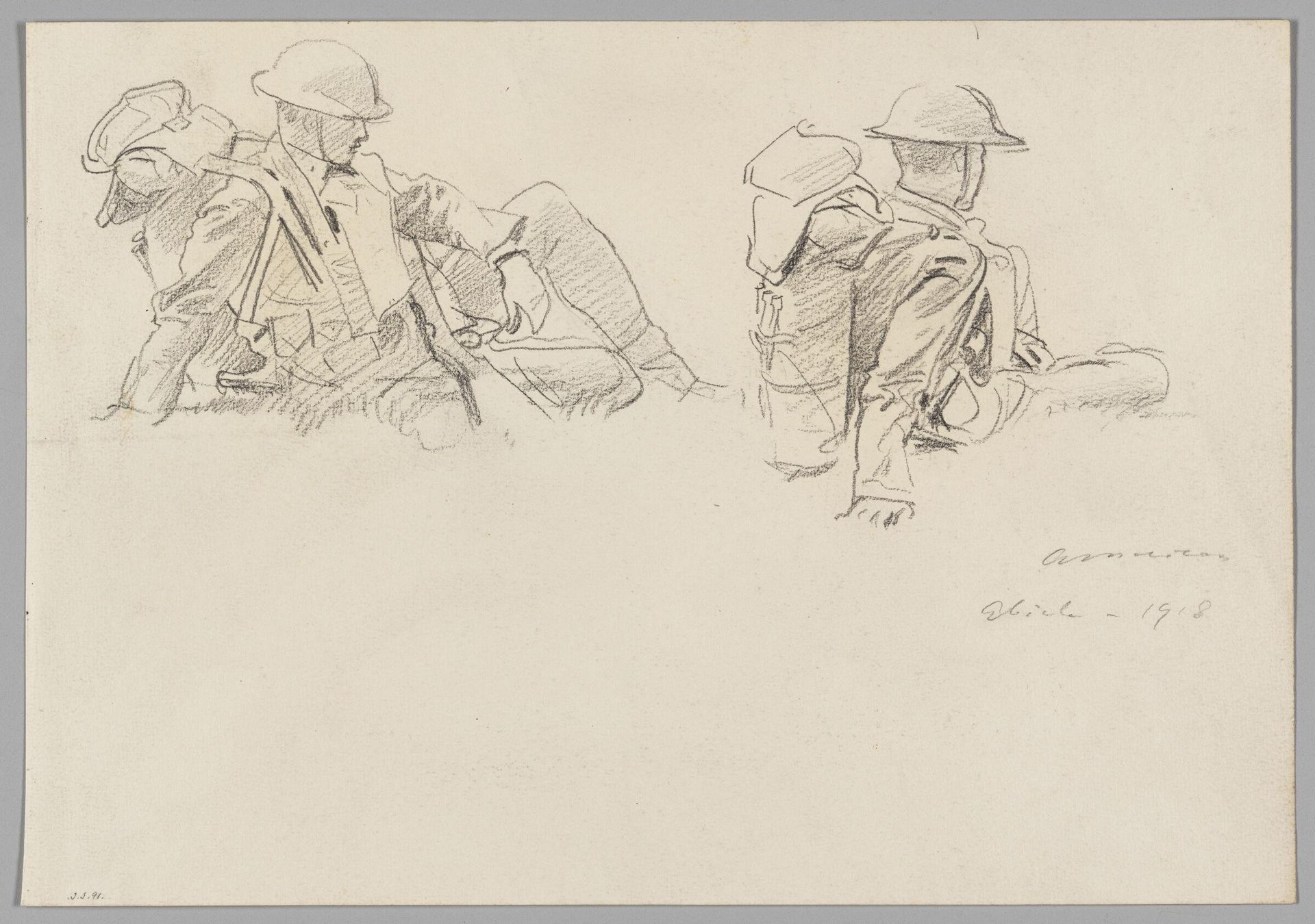 American Soldiers Reclining by John Singer Sargent