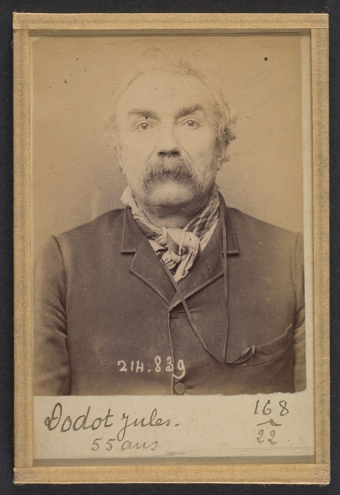 Dodot. Émile (ou Jules). 55 ans, né à Paris Ier. Cordonnier. Anarchiste. 27/2/94. by Alphonse Bertillon