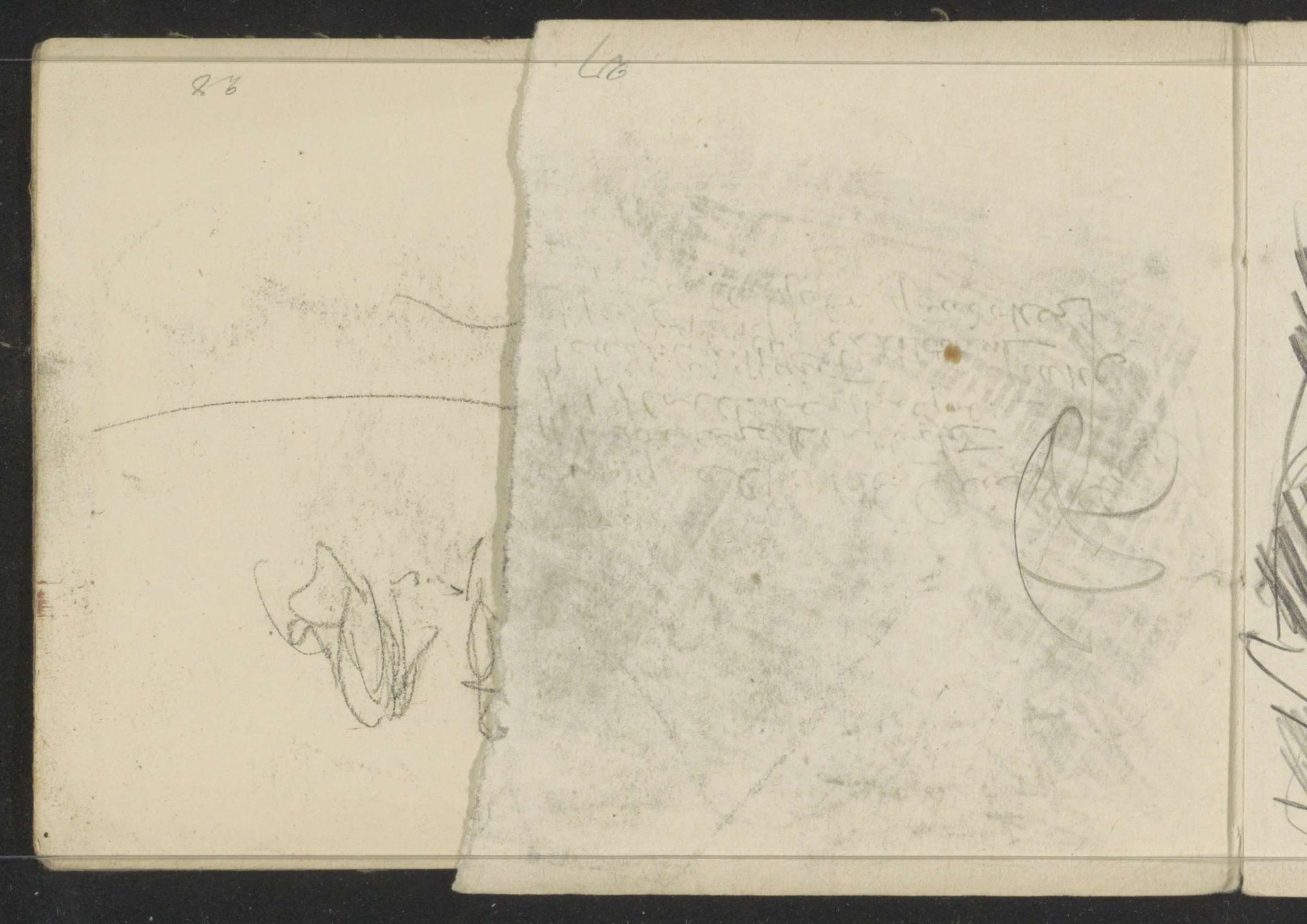 Studie en een abklatsch van een tekst by Isaac Israels