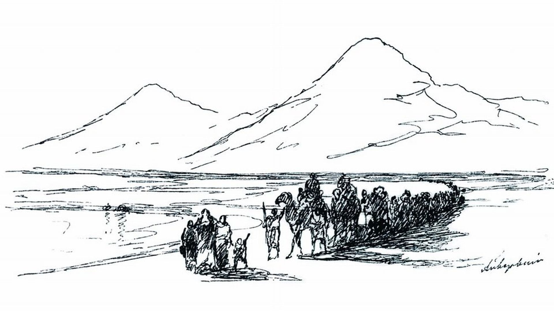 Dejection of Noah from mountain Ararat by Ivan Konstantinovich Aivazovsky