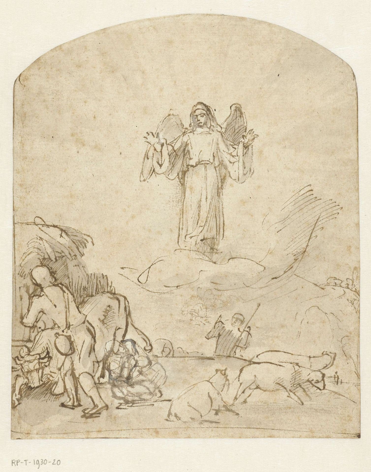 The Annunciation to the Shepherds by Rembrandt van Rijn
