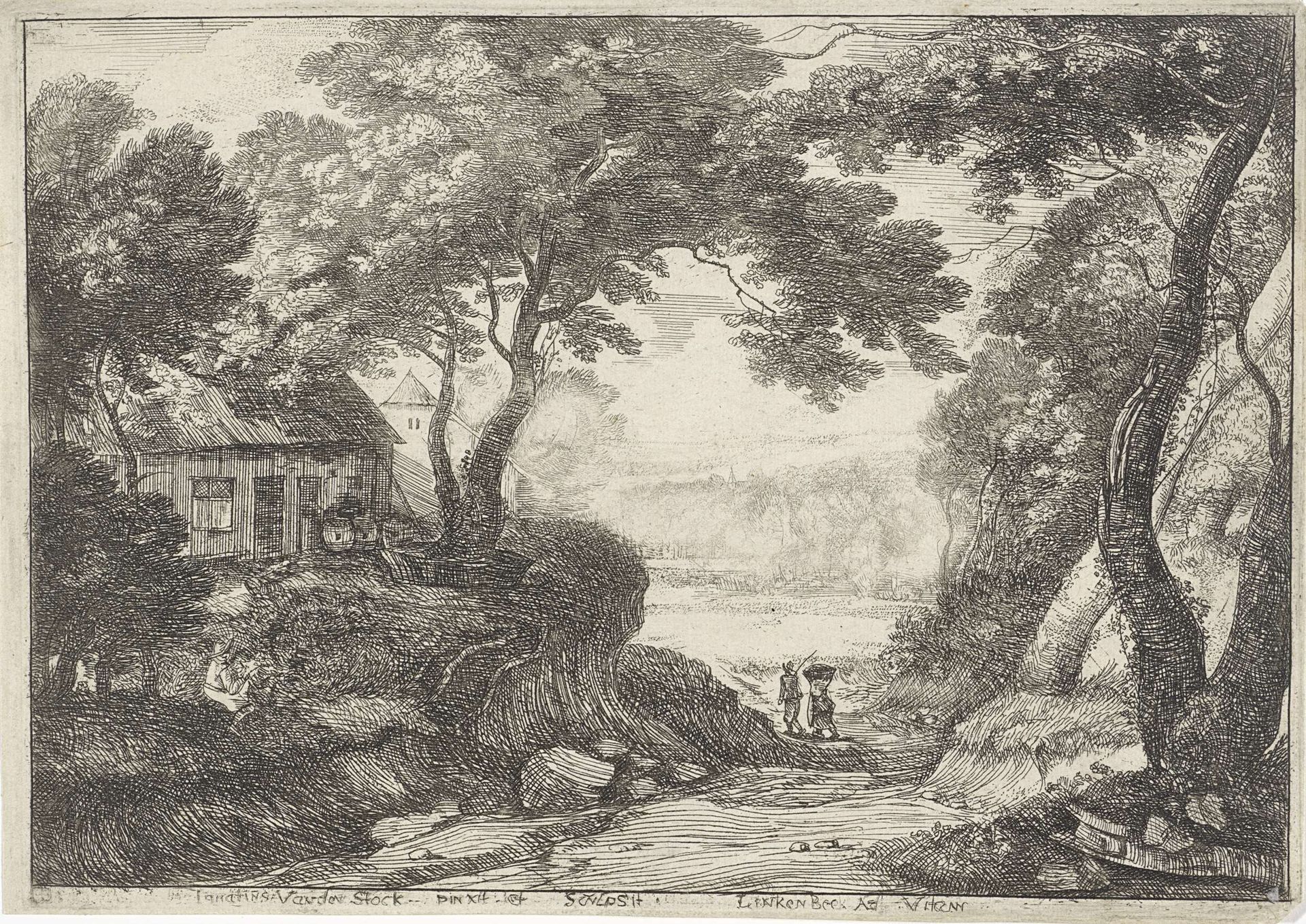 Gezicht op Linkebeek by Ignatius van der Stock