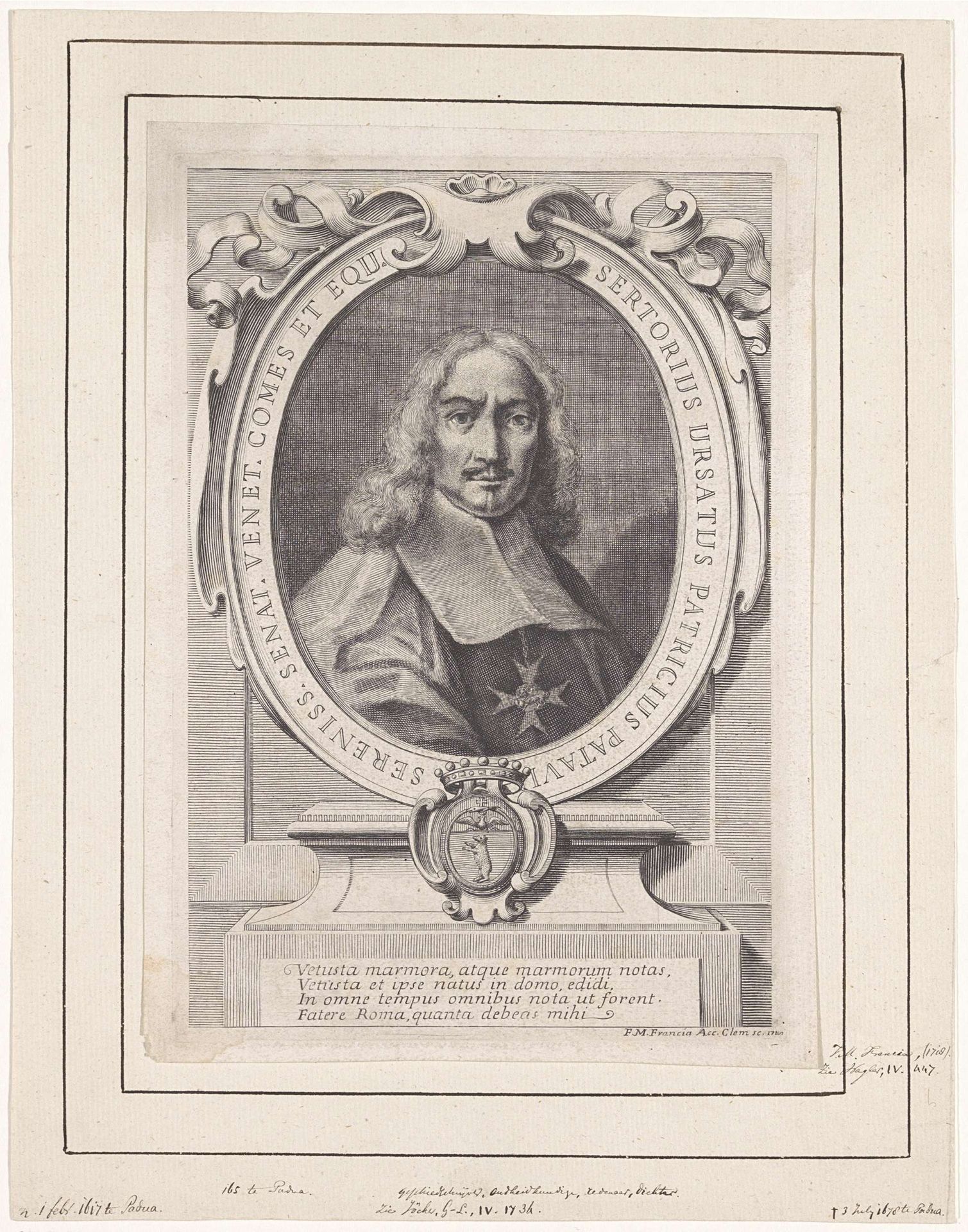 Portret van Sertorius Ursatus by Francesco Maria Francia