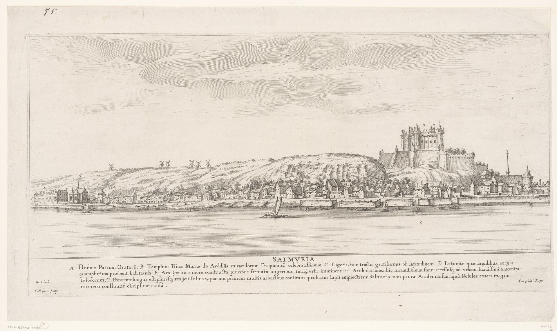 Zicht op Saumur by François Collignon