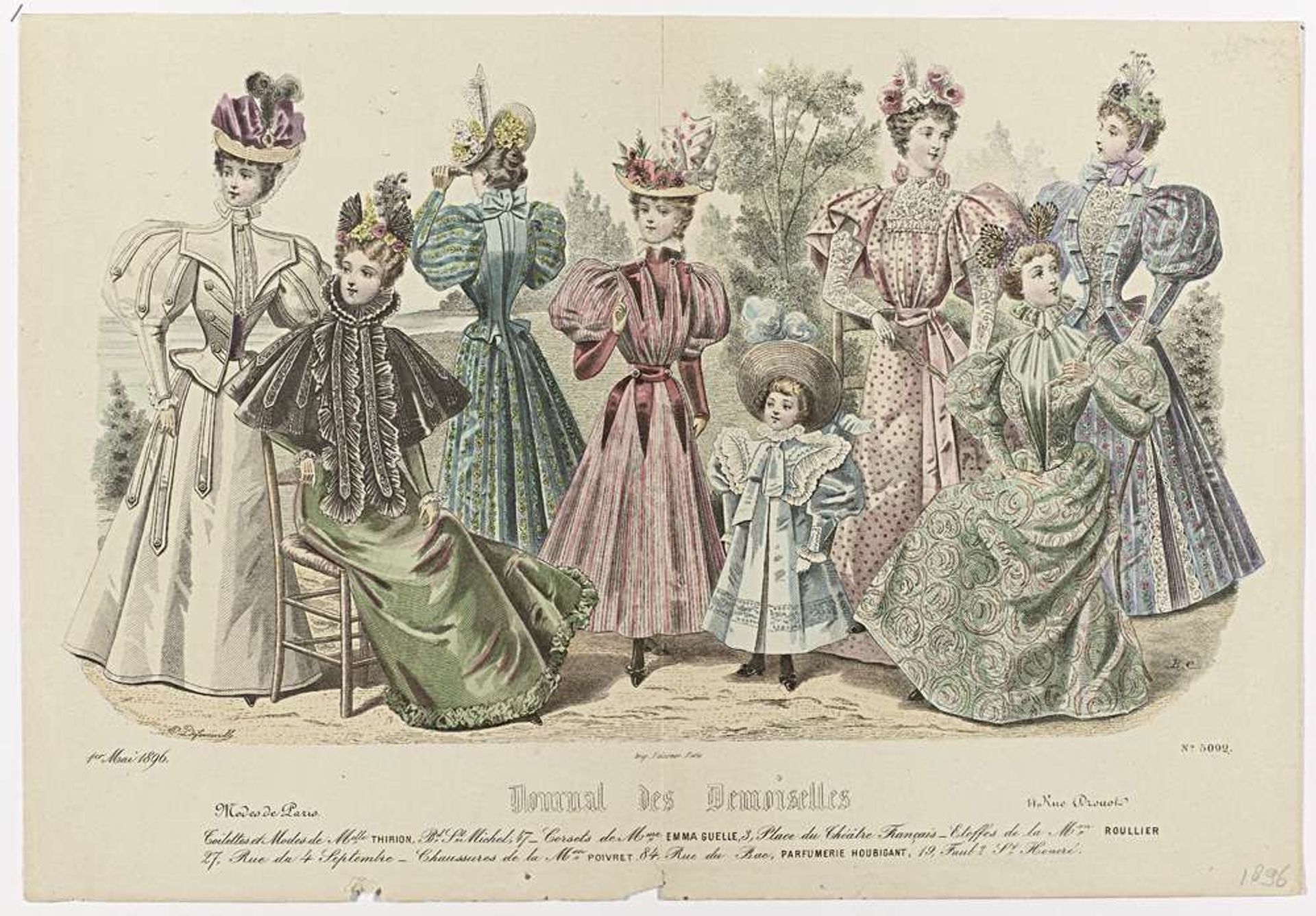 Journal des Demoiselles, 1 Mai 1896, No. 5092 : Toilettes et Modes (...) by P. Deferneville