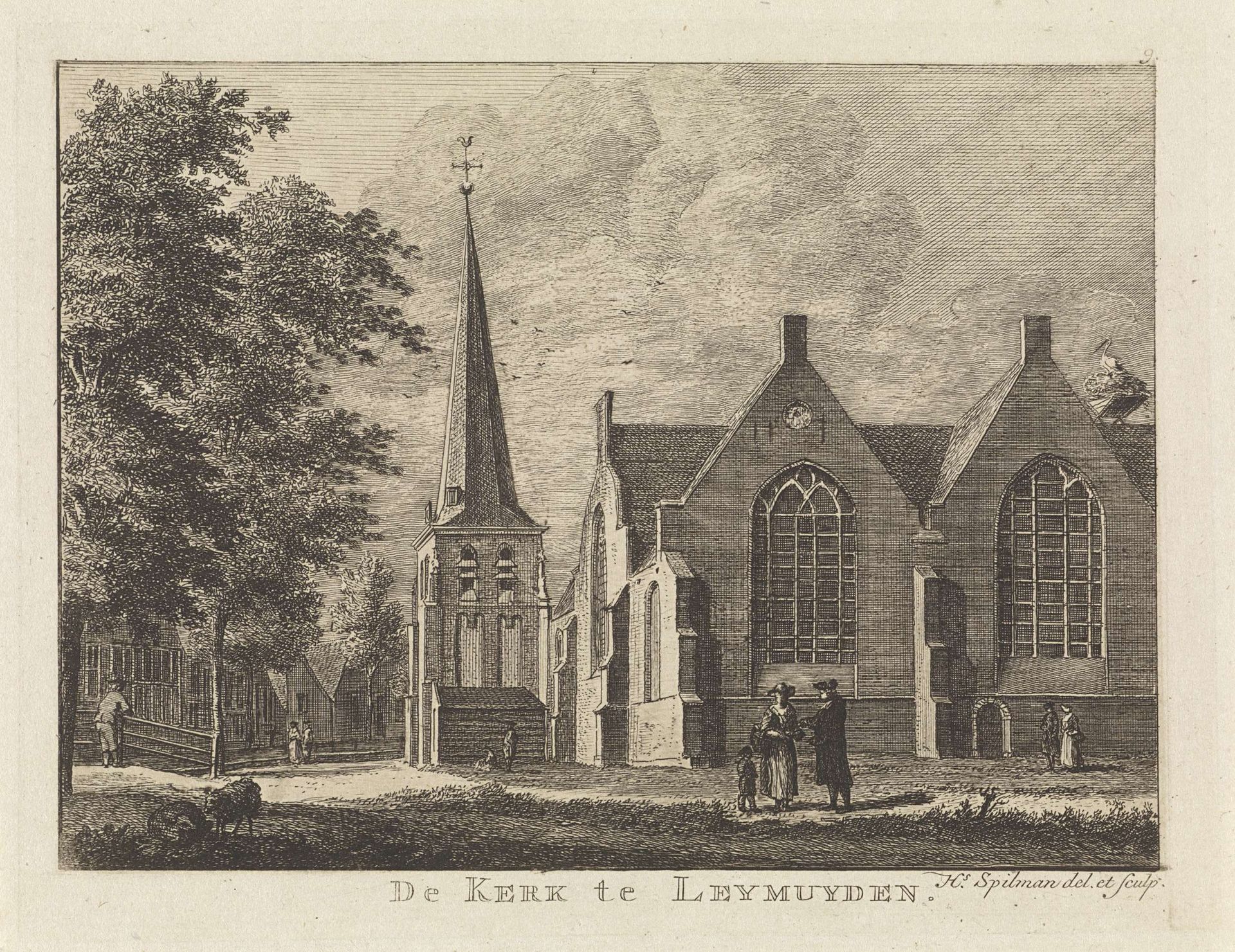 Gezicht op Leimuiden by Hendrik Spilman