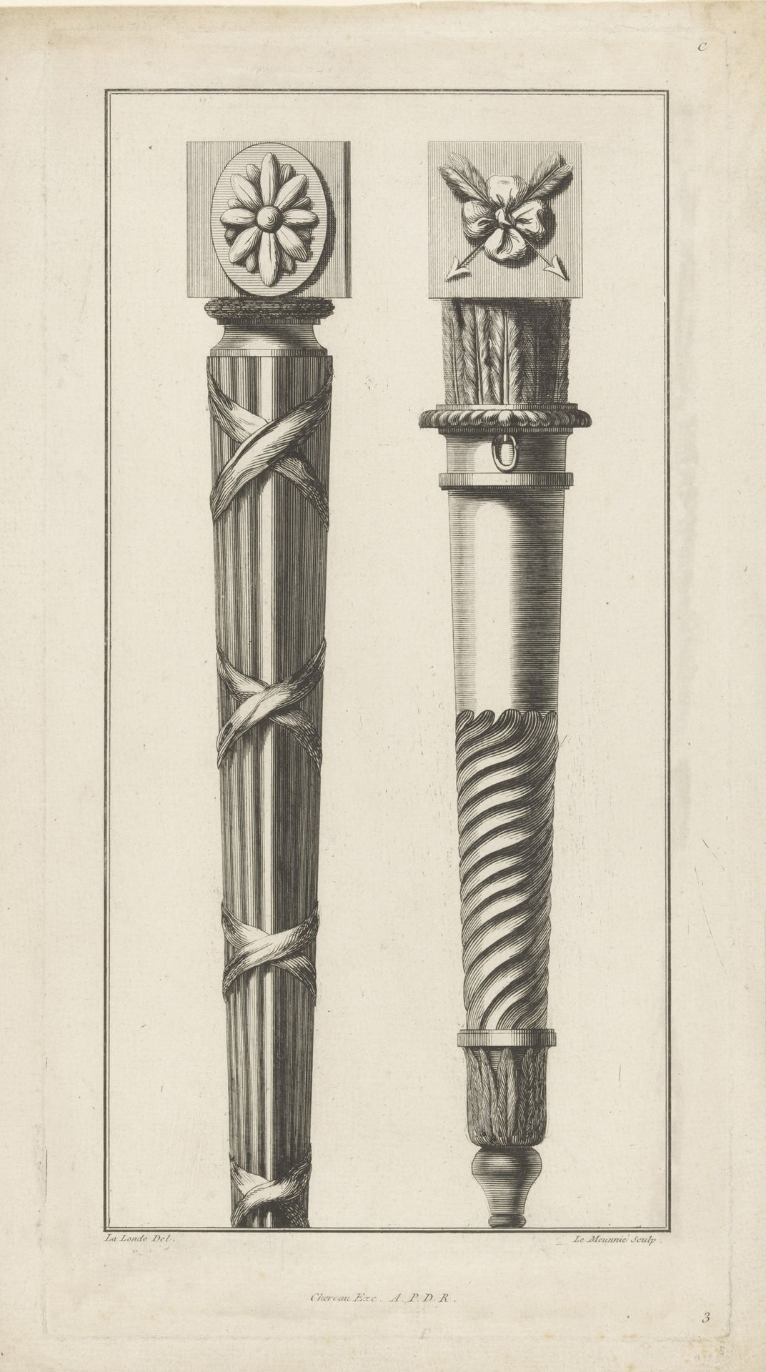 Twee meubelpoten by C. Le Meunnié