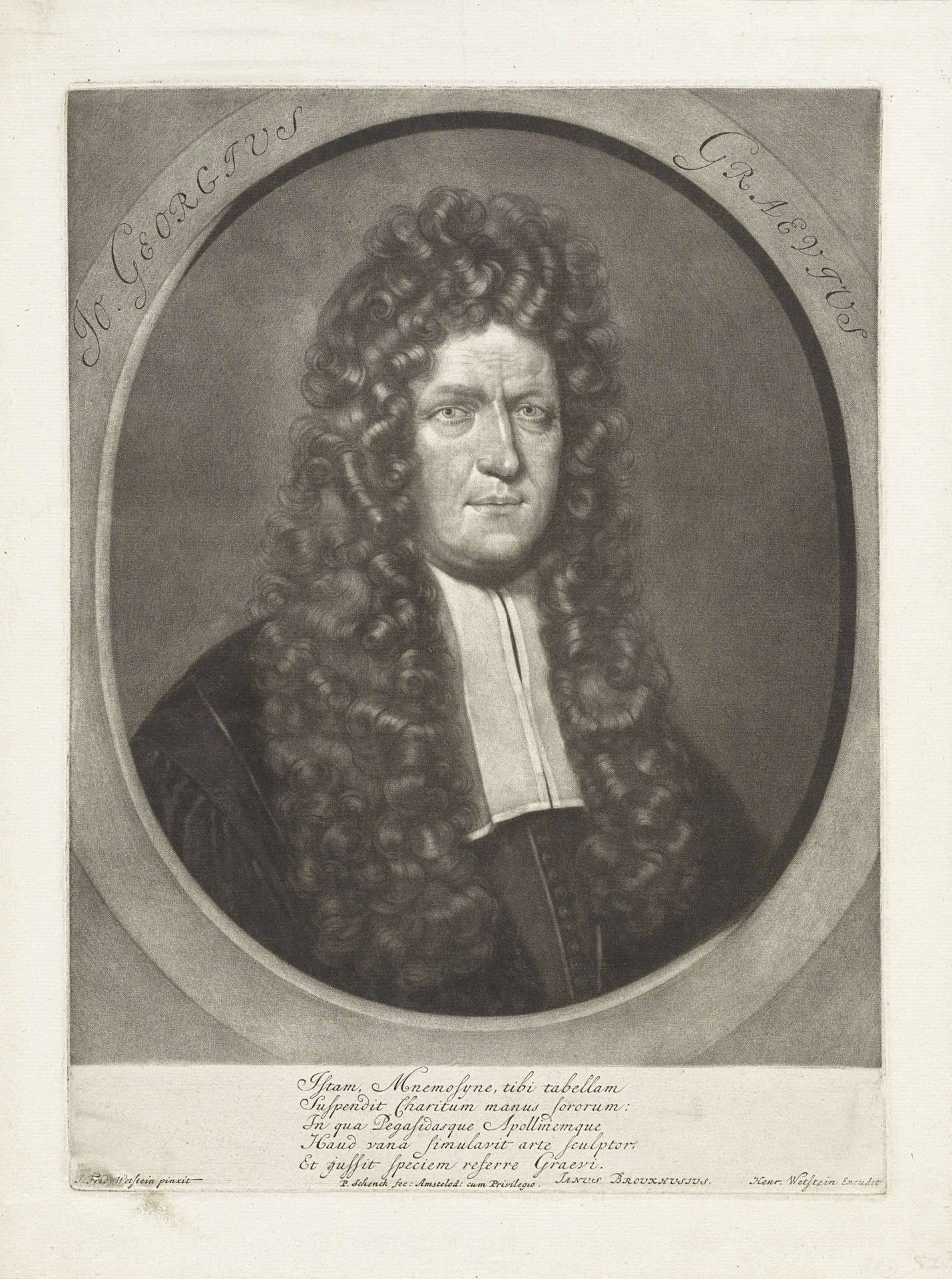Portret van de filoloog Johann Georg Graevius by Pieter Schenk