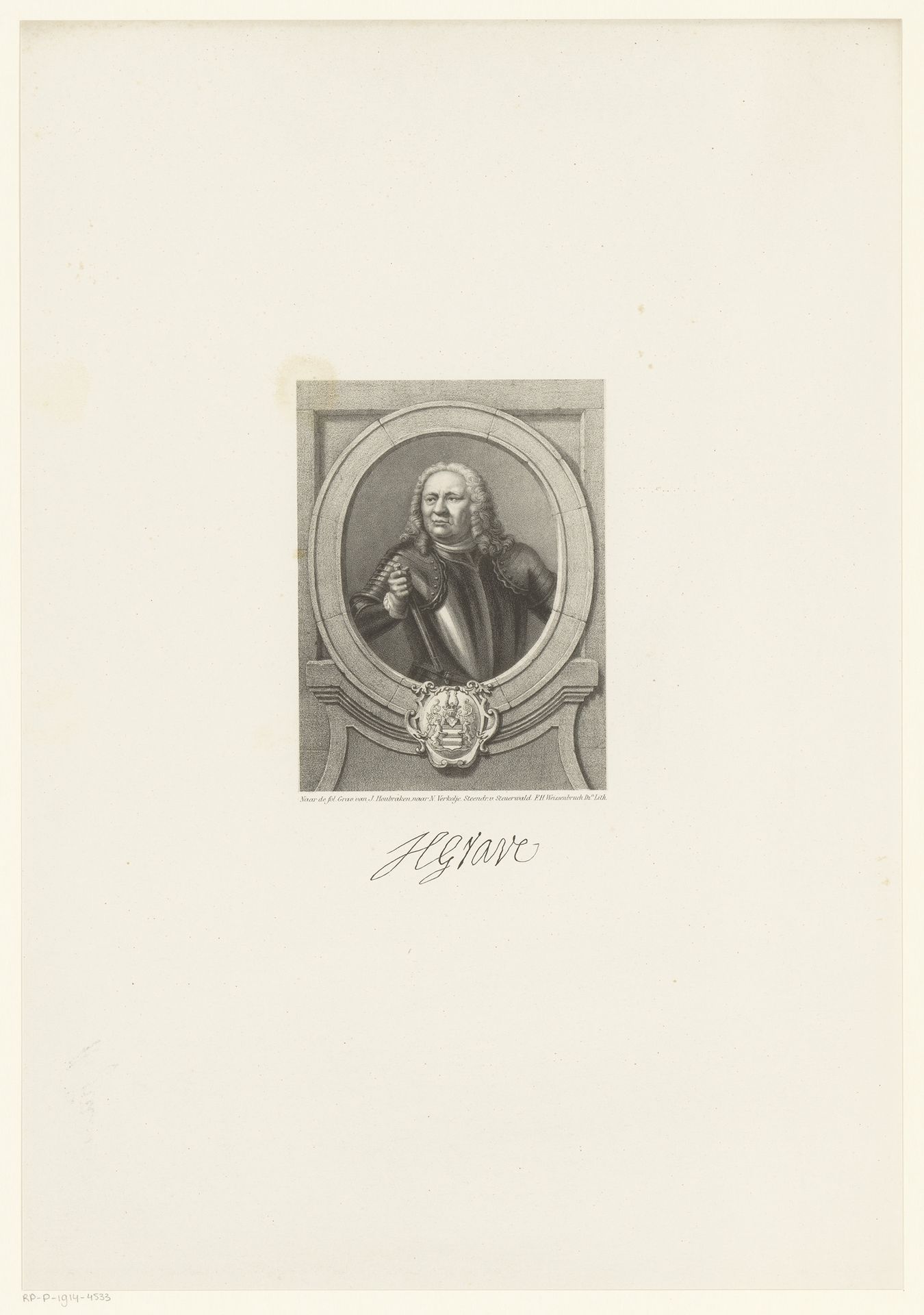 Portret van Hendrik Grave by Frederik Hendrik Weissenbruch