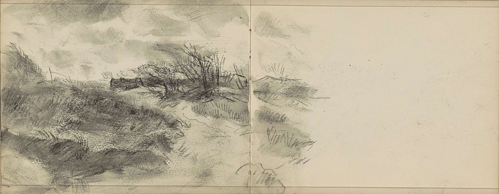 Landschap, mogelijk een duinlandschap by Johan Antonie de Jonge