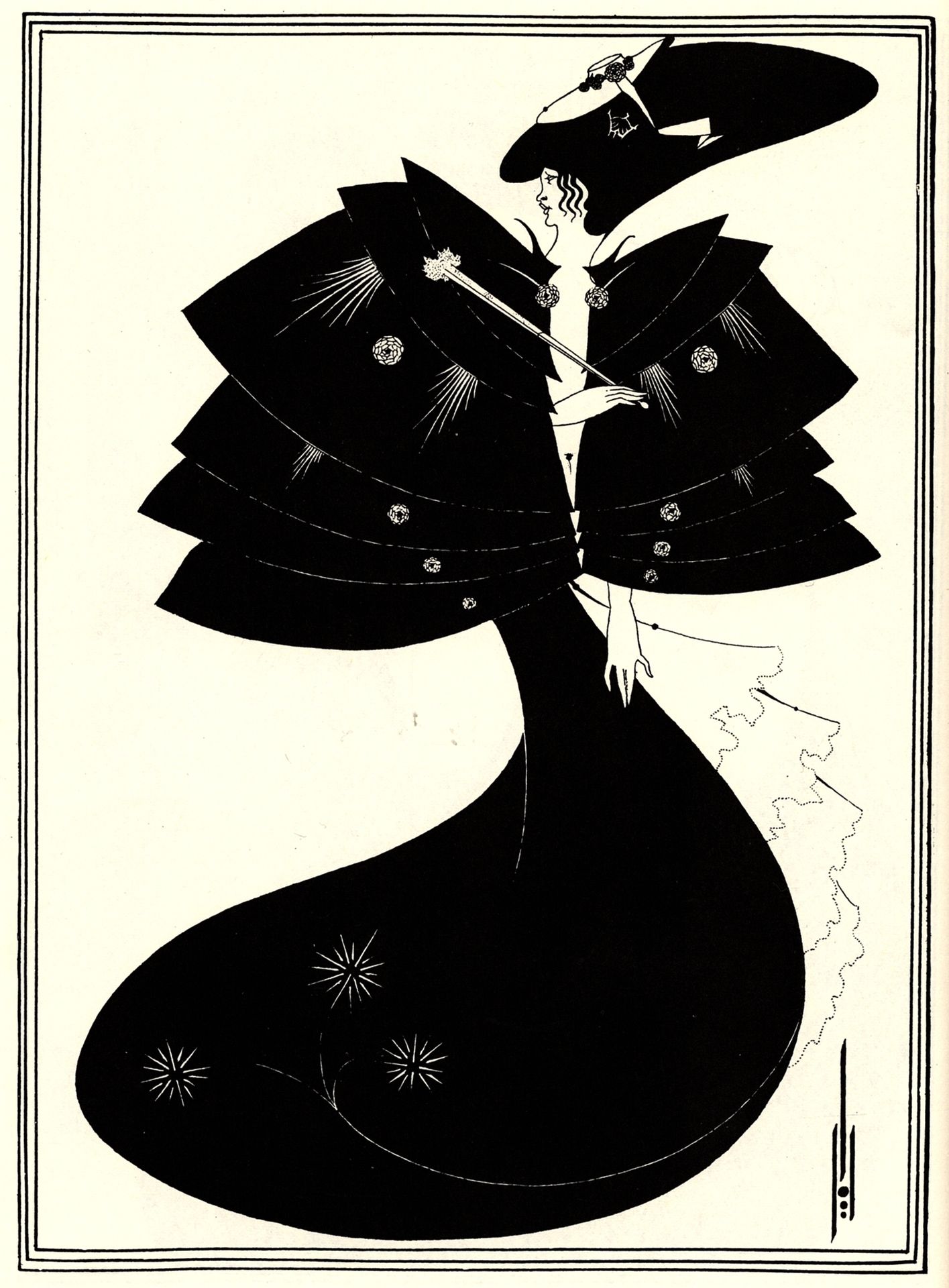 The Black Cape by Aubrey Vincent Beardsley
