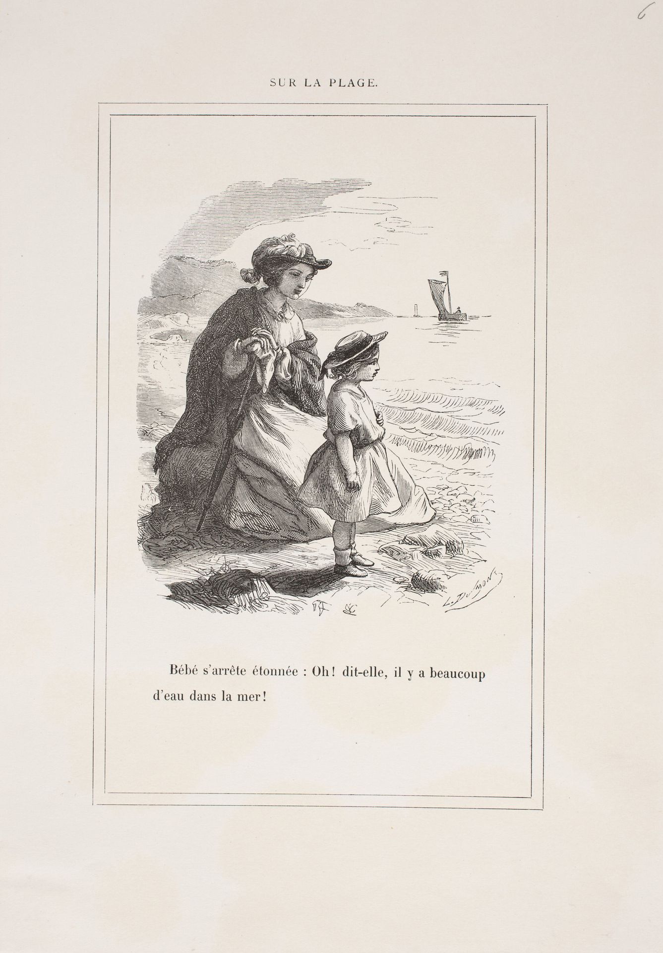 Sur la plage by Louis Paul Pierre Dumont