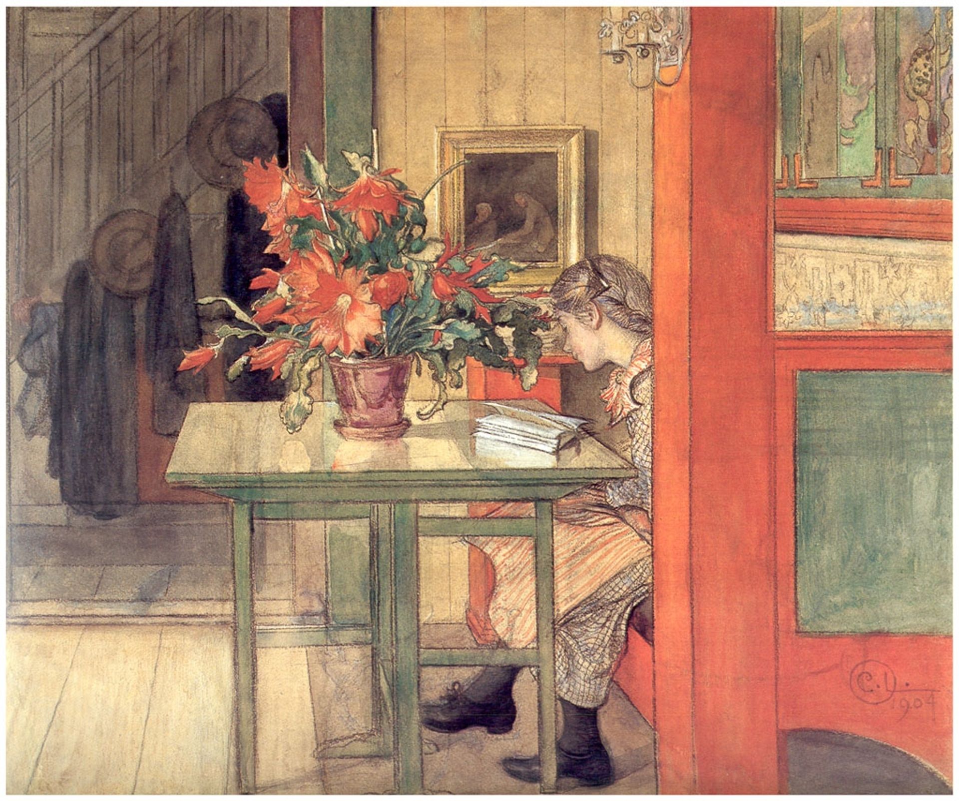 Lisbeth reading by Carl Larsson