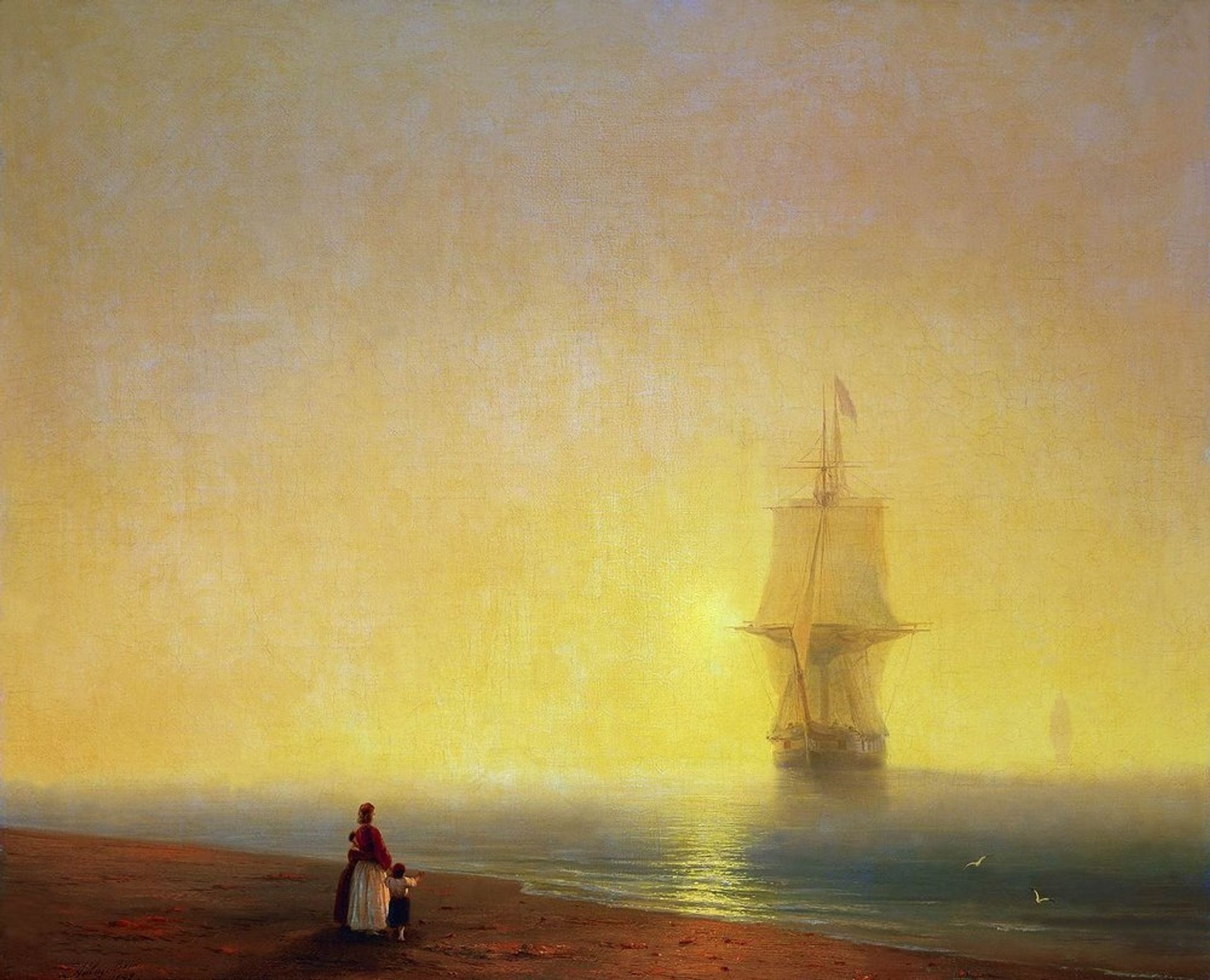 Morning at Sea by Ivan Konstantinovich Aivazovsky