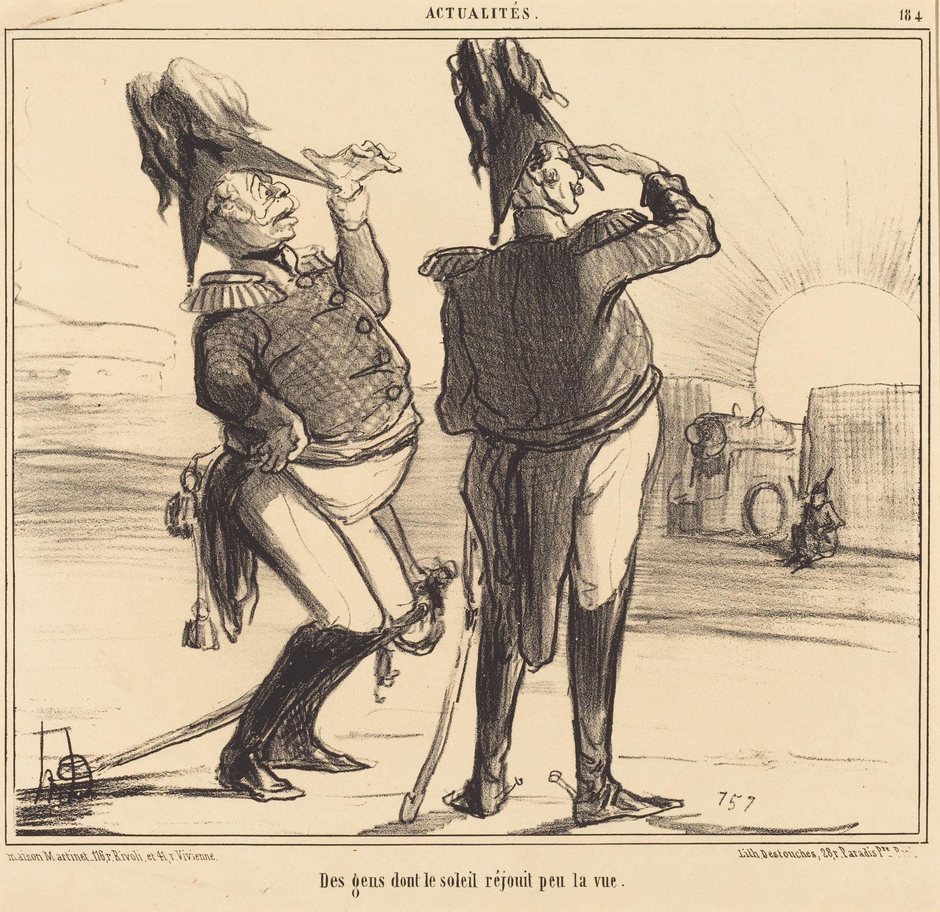 Des gens dont le soleil réjouit peu la vue by Honoré Daumier