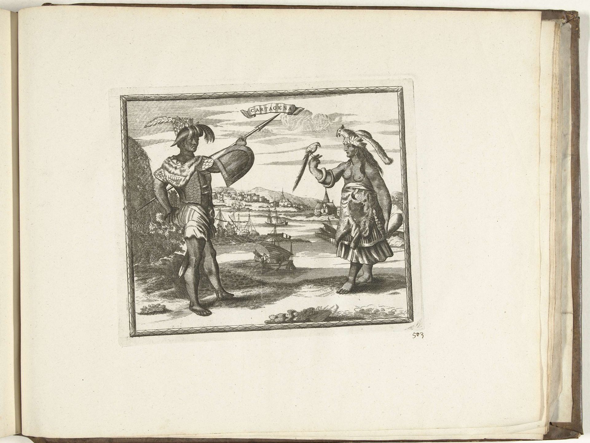 Inwoners van Cartagena, 1726 by Carel Allard