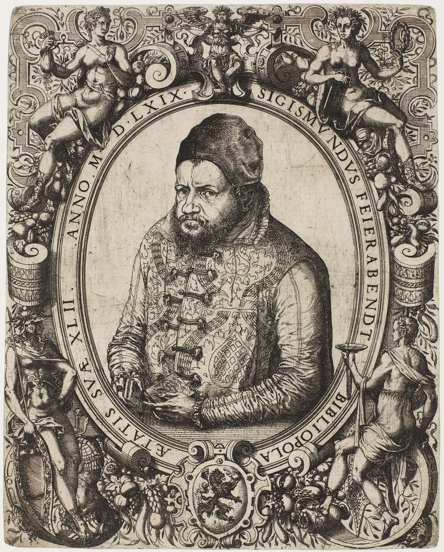 Portret van Sigmund Feyerabend by Jost Amman