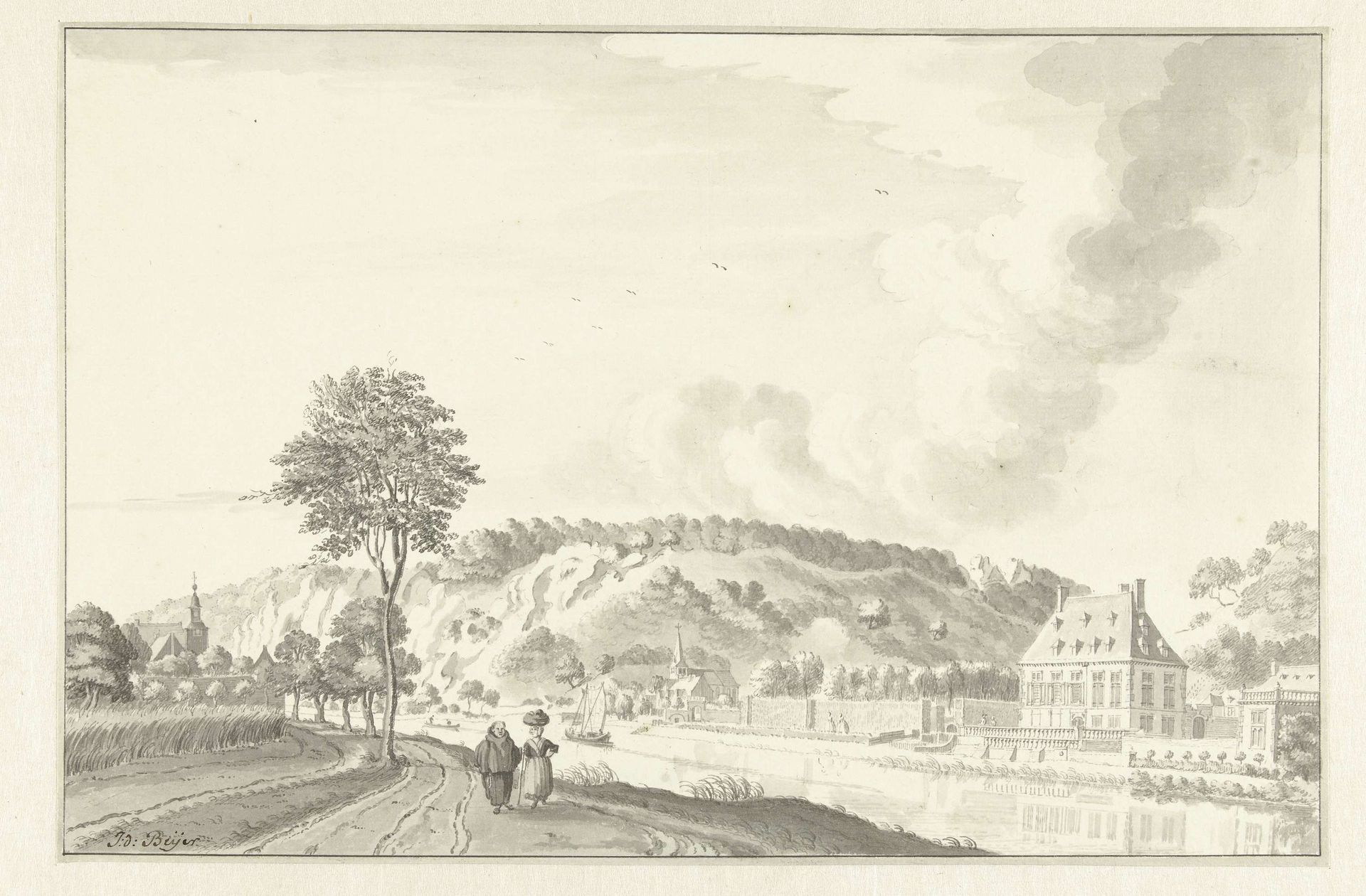 Kasteel Daff, langs de Maas, boven Namen by Jan de Beijer