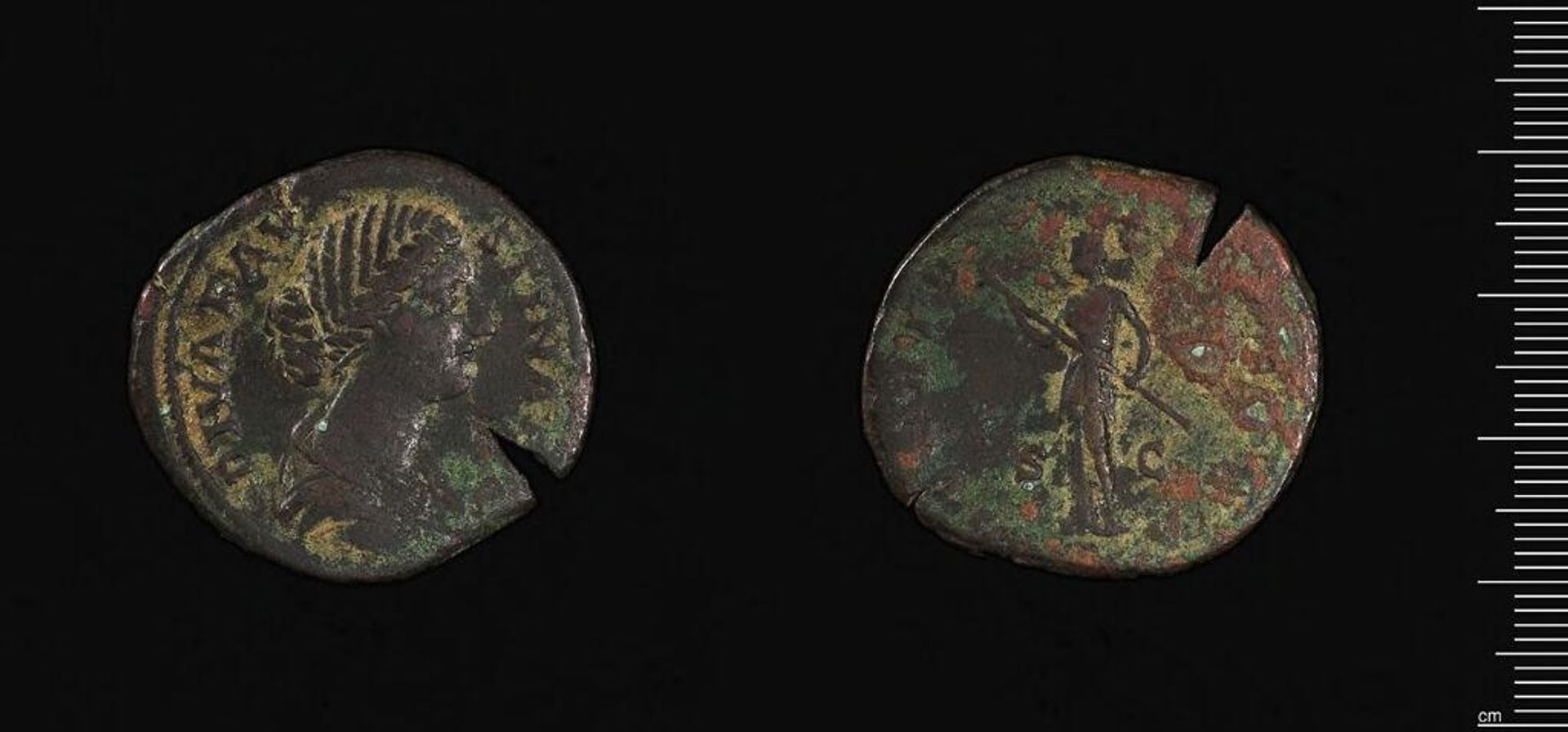 Sestertius of Faustina II by Faustina II