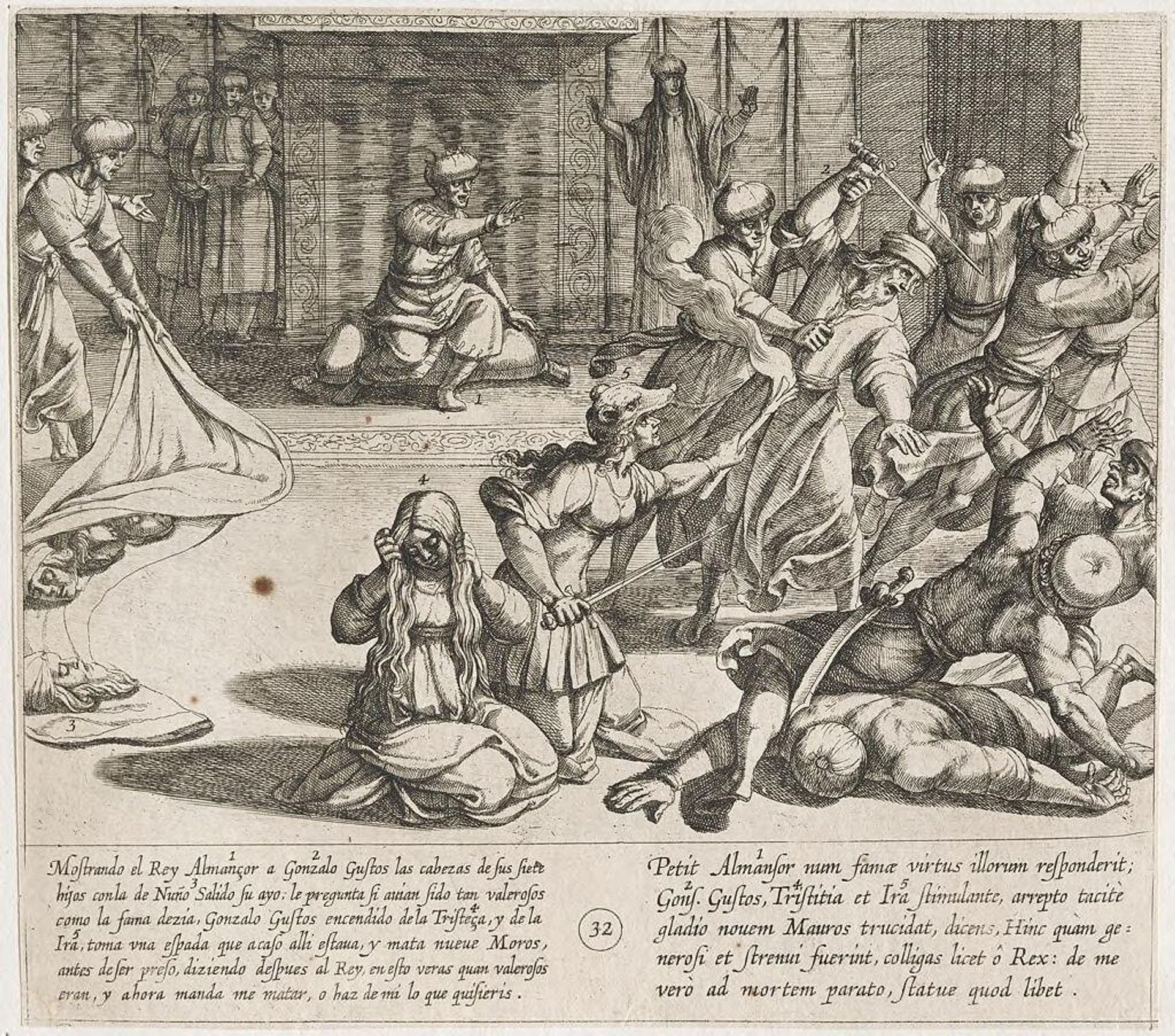 In Revenge, Gonzalo Gustos Slays Nine Moors by Antonio Tempesta