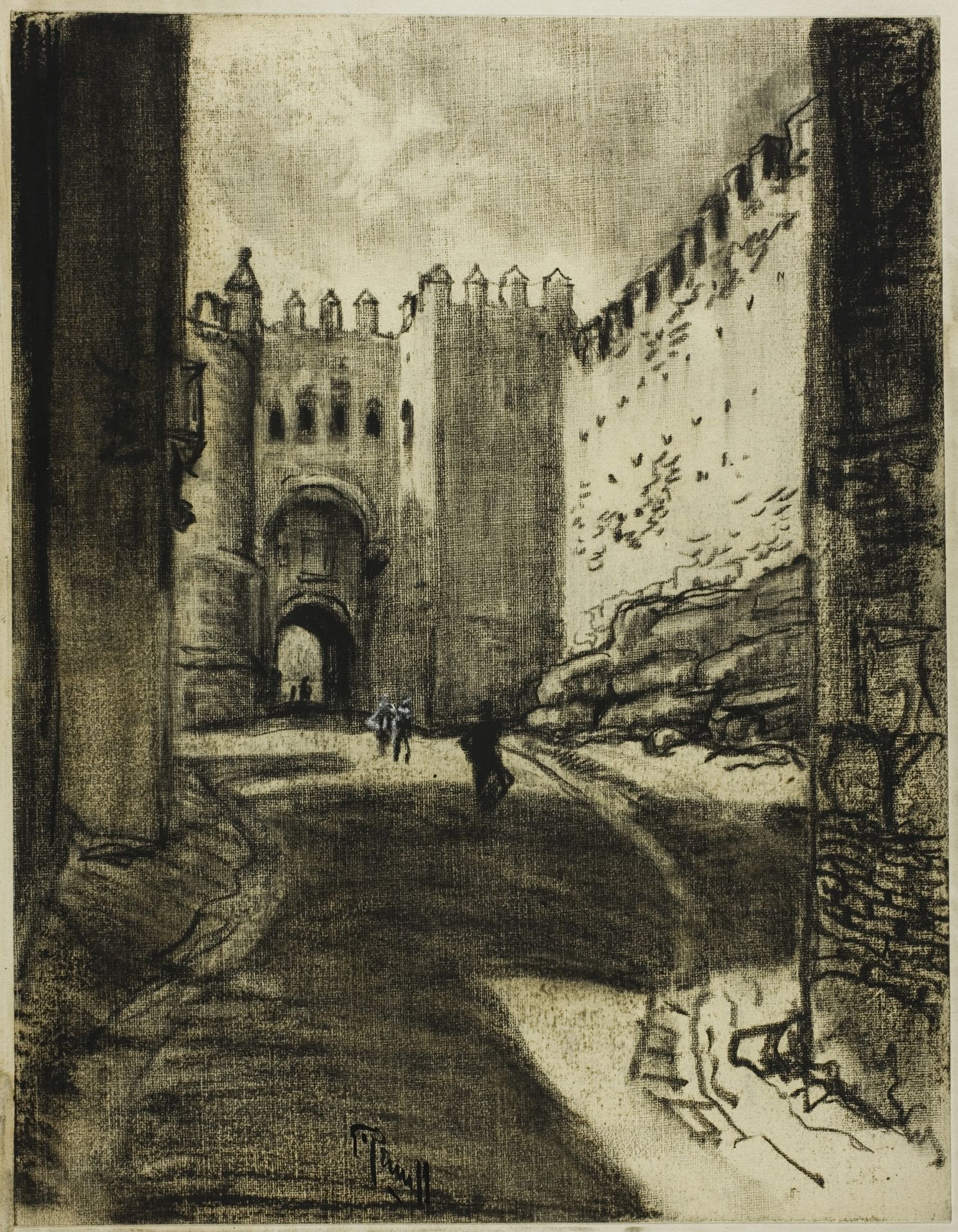 Gateway, Segovia by Joseph Pennell
