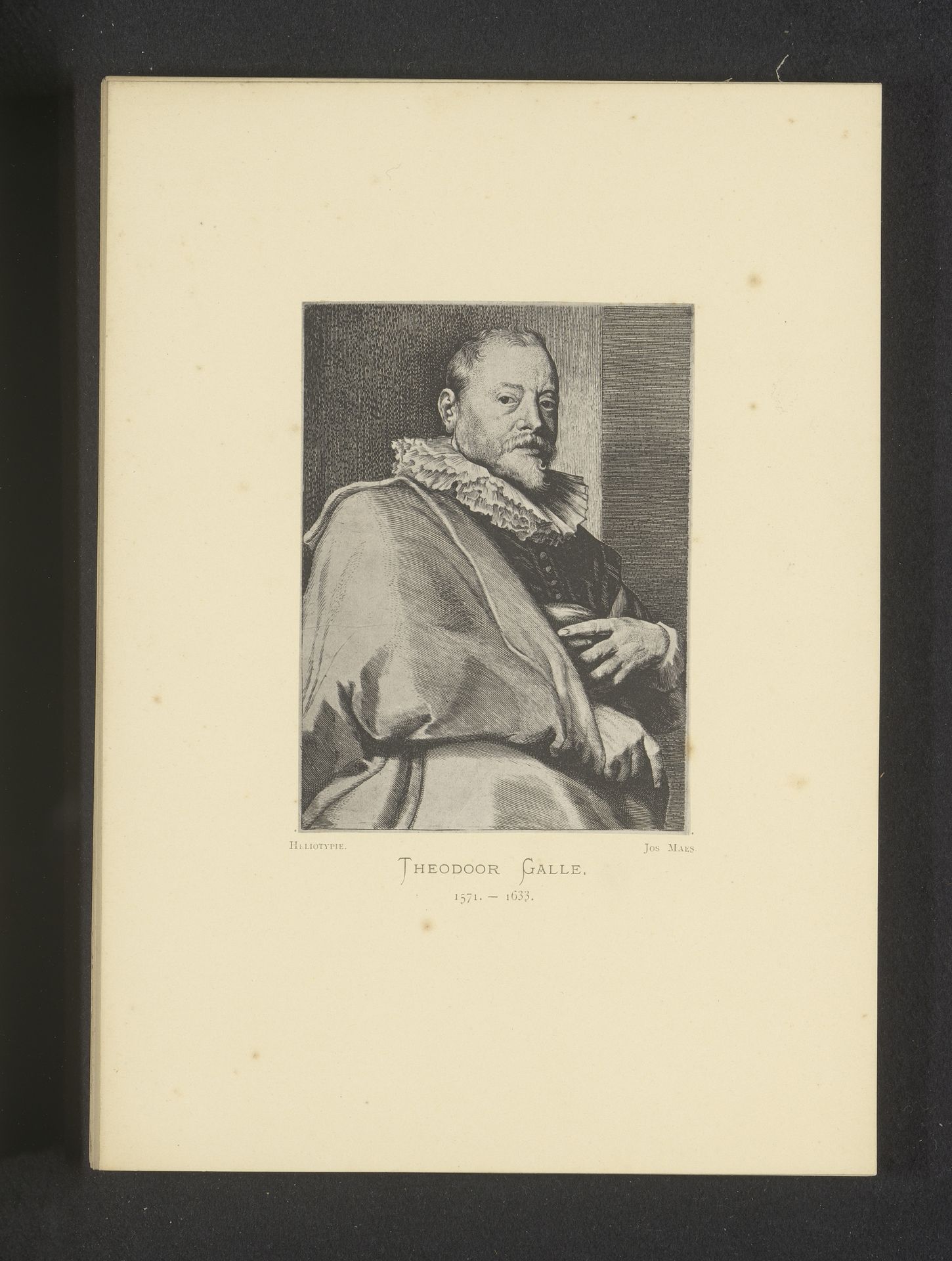 Reproductie van een gravure van een portret van Theodoor Galle door Lucas Vorsterman (I) by Joseph Maes