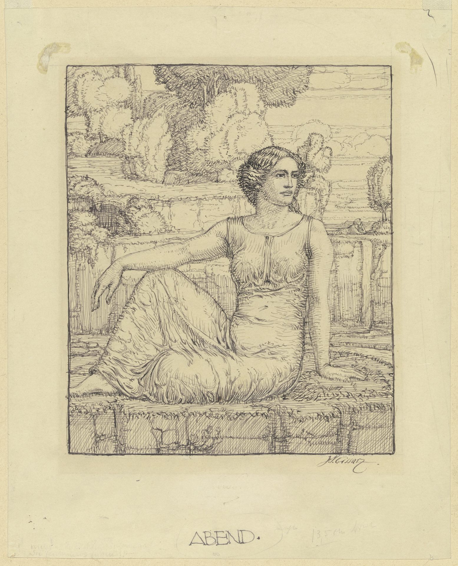Allegorie des Abends (Vesper) by Johann Vincenz Cissarz