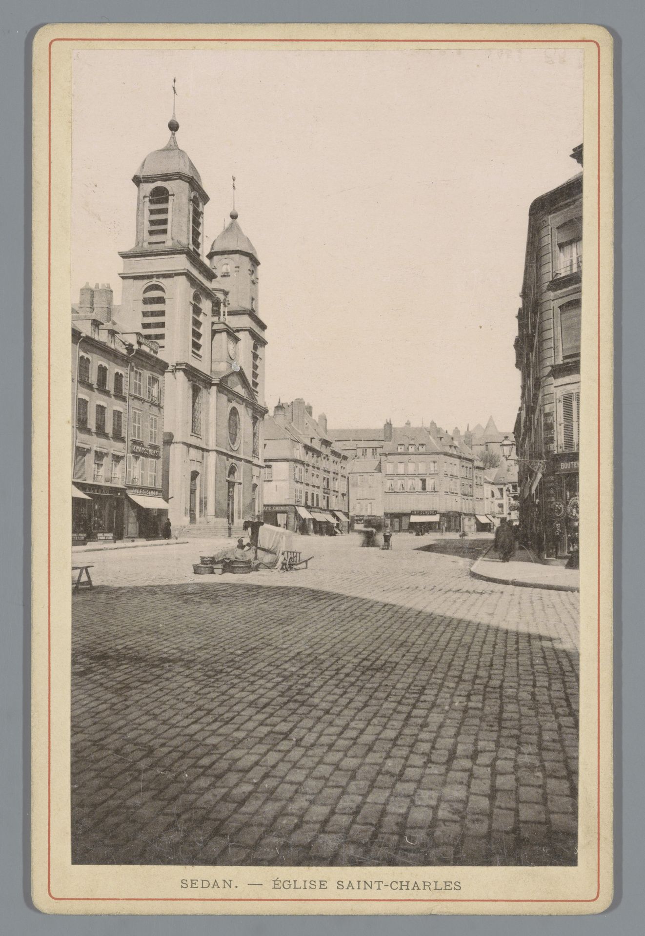 Gezicht op de Saint-Charles te Sedan by E. Genin