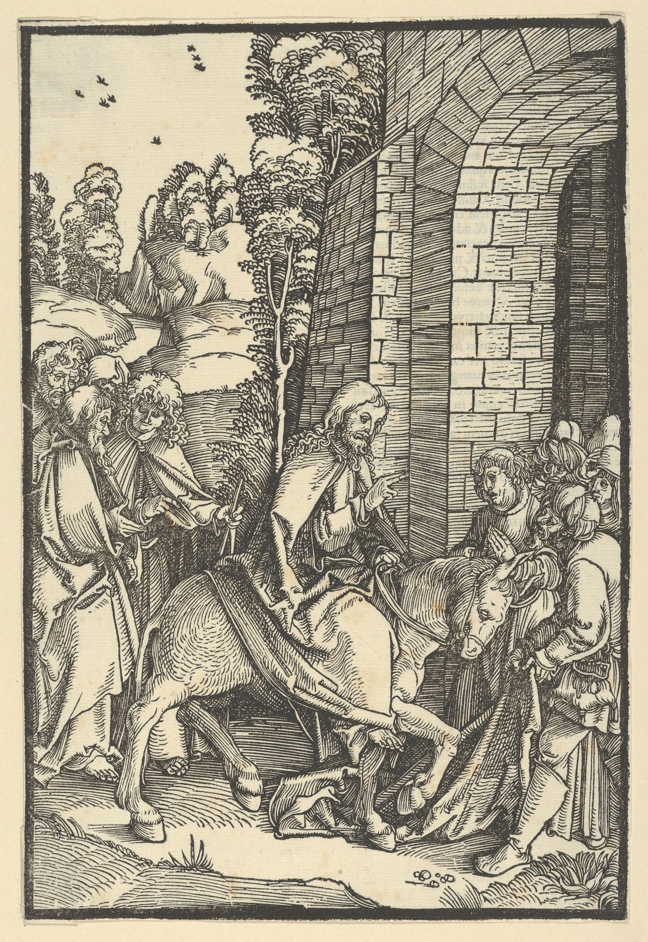 The Entry into Jerusalem, from Speculum passionis domini nostri Ihesu Christi by Hans Schäufelein