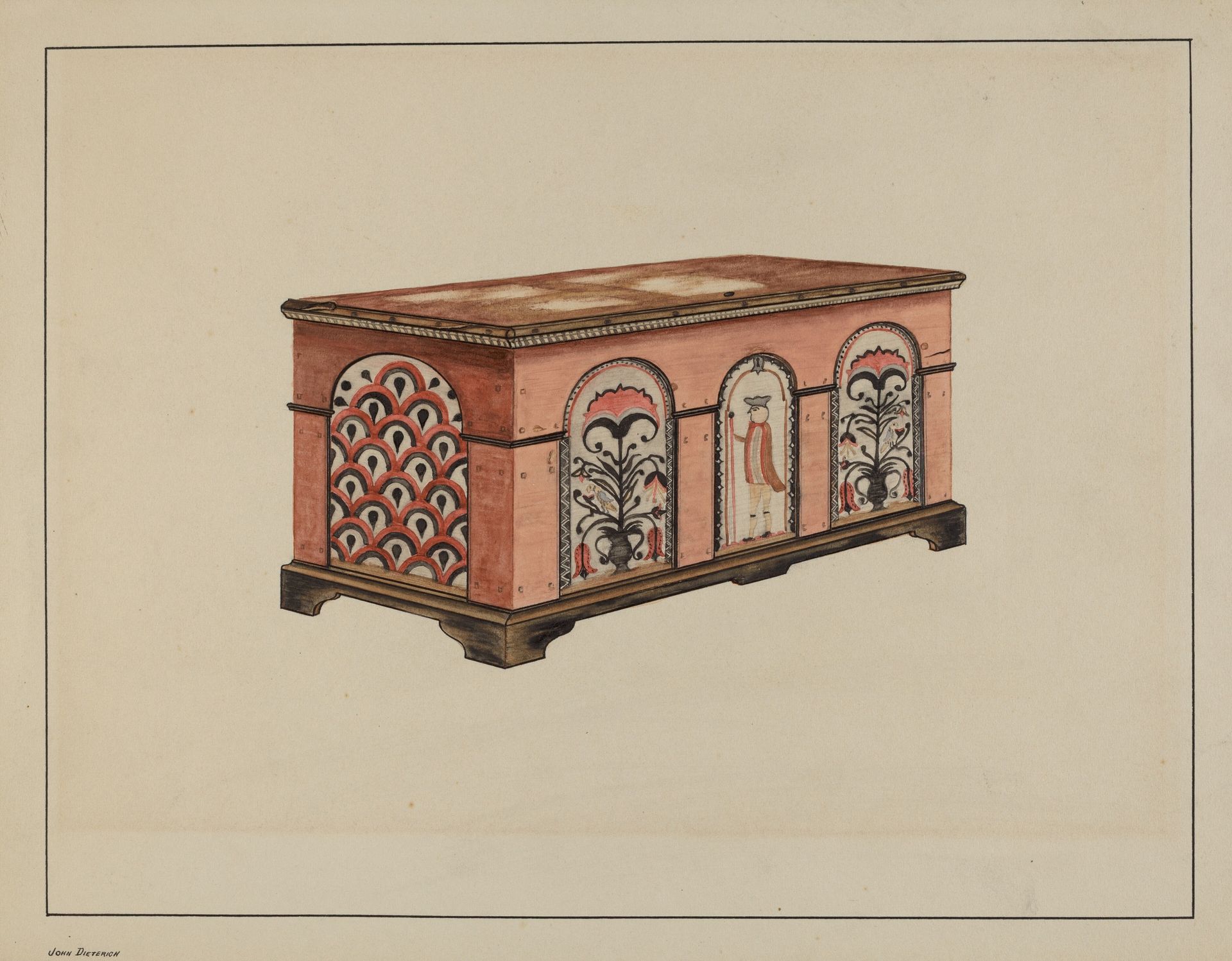 Pa. German Dower Chest by John Dieterich