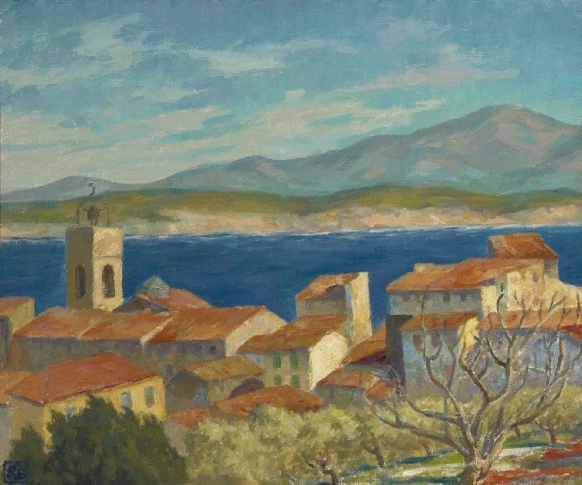 Blue day, Bandol by Rupert Bunny