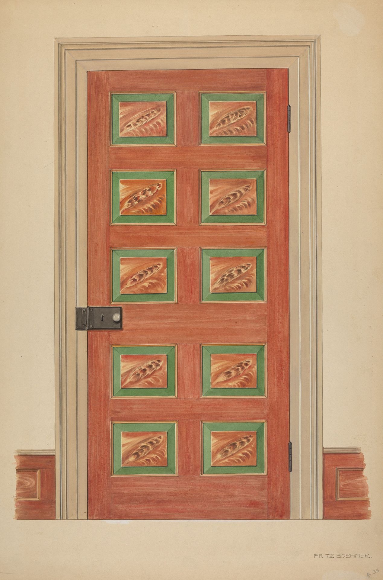 Zoar Door by Fritz Boehmer