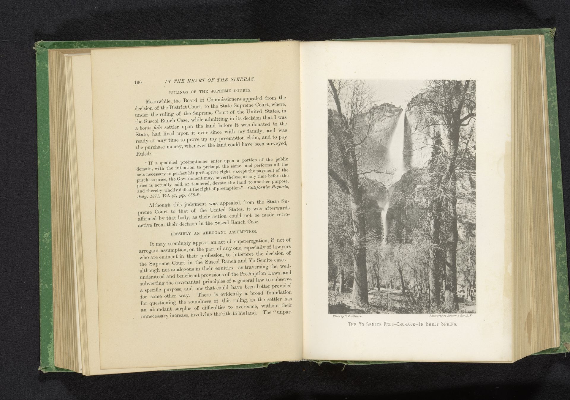 Gezicht op Yosemite Fall in Yosemite Valley, Californië by S.C. Walker