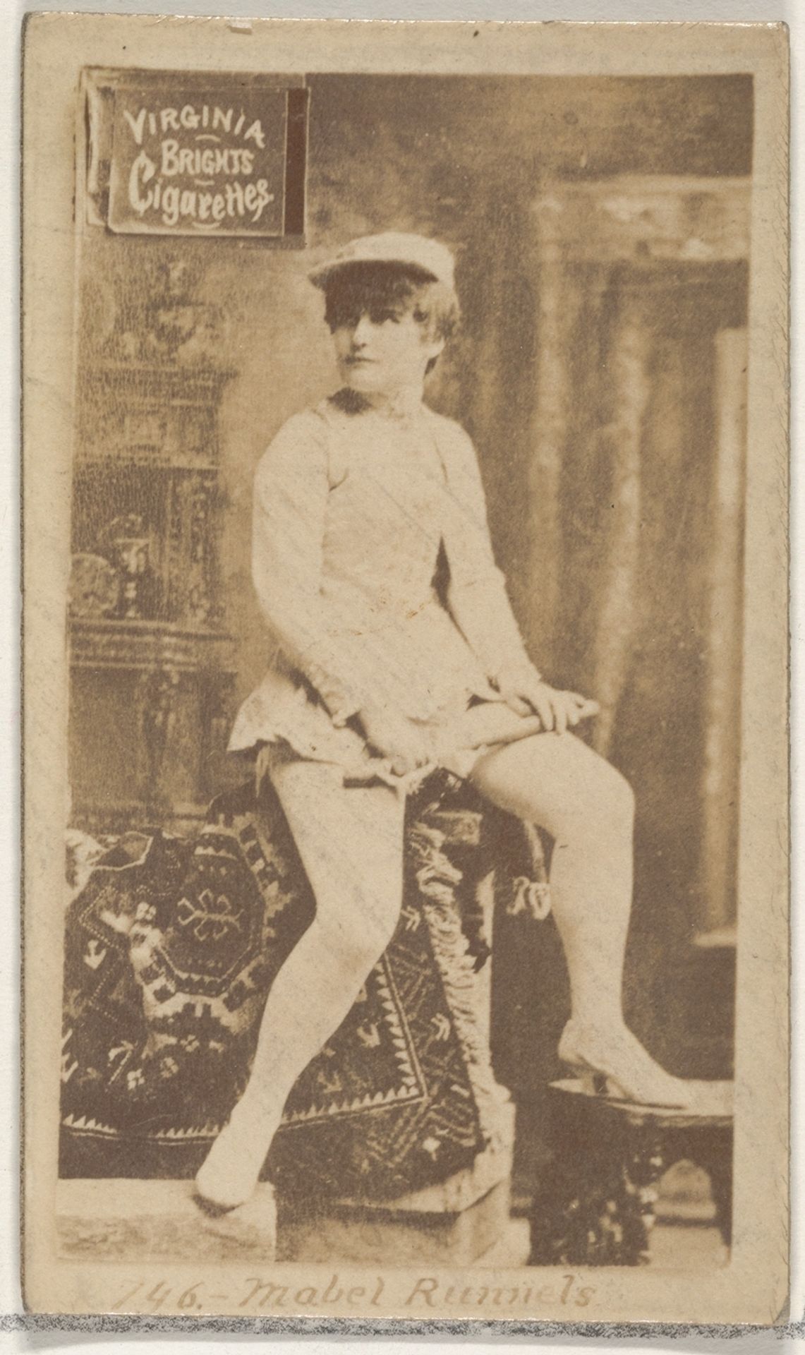 Card 746, Mabel Runnels, from the Actors and Actresses series (N45, Type 2) for Virginia Brights Cigarettes by Allen & Ginter