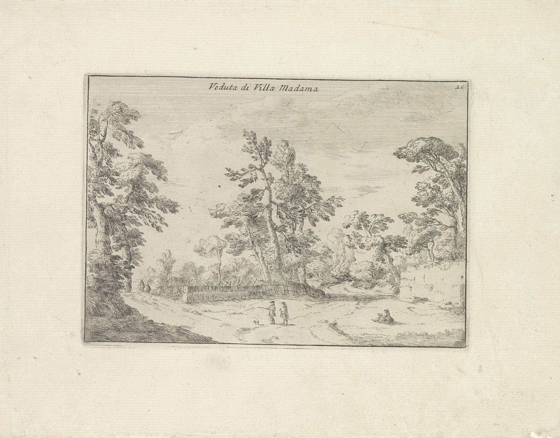 Landschap nabij de Villa Madama by Paolo Anesi