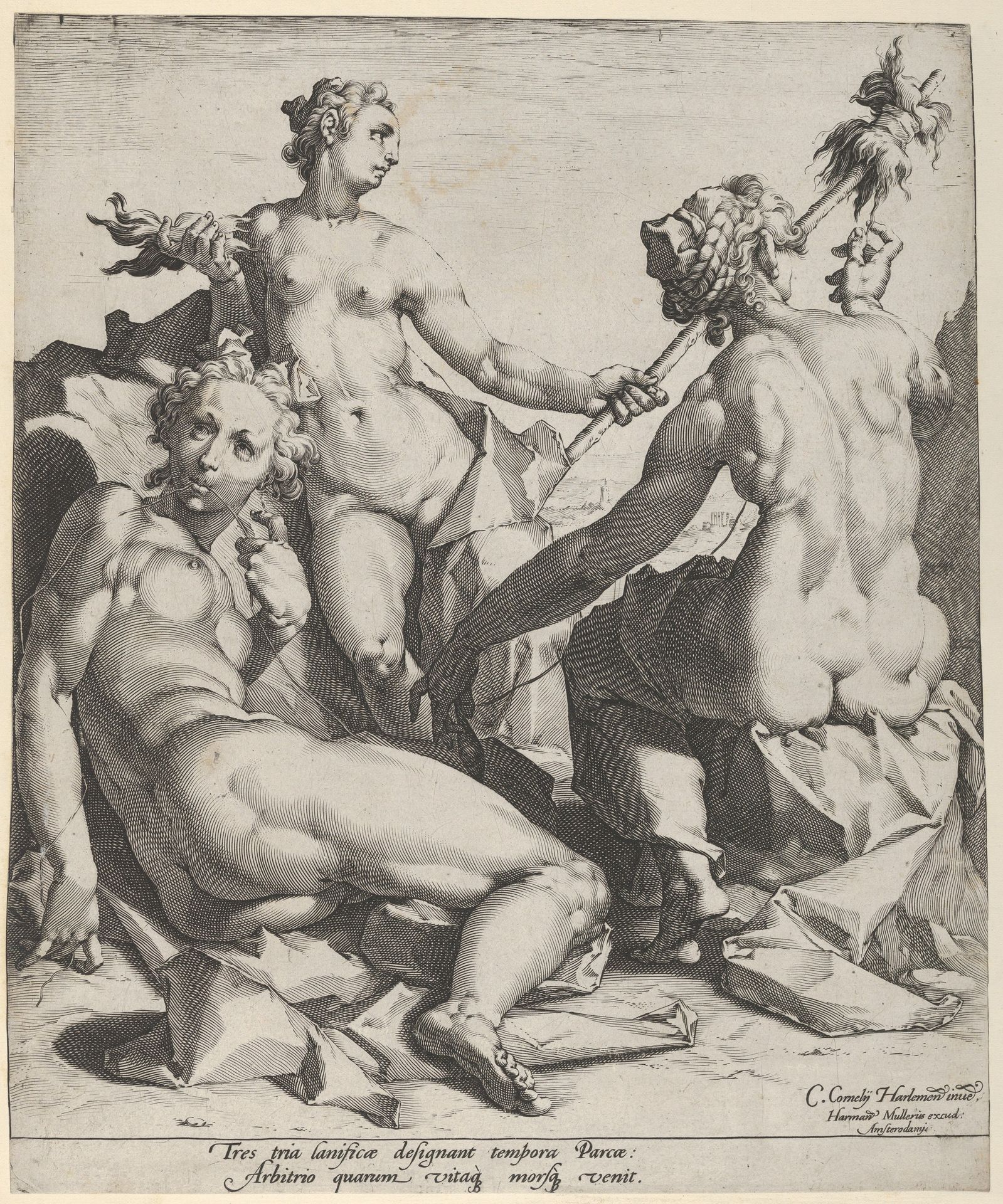 The Three Fates:  Clotho, Lachesis and Atropos by Jan Muller