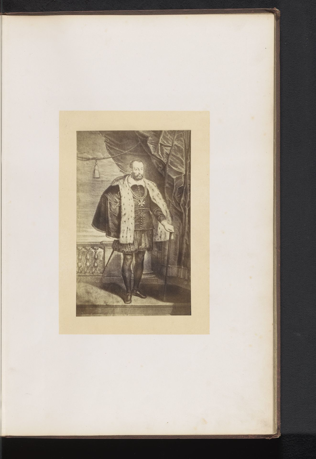 Fotoreproductie van een gravure van een portret van Francesco I de'Medici door Jean-Marc Nattier, naar het schilderij door Peter Paul Rubens by Dechamps et Cie.