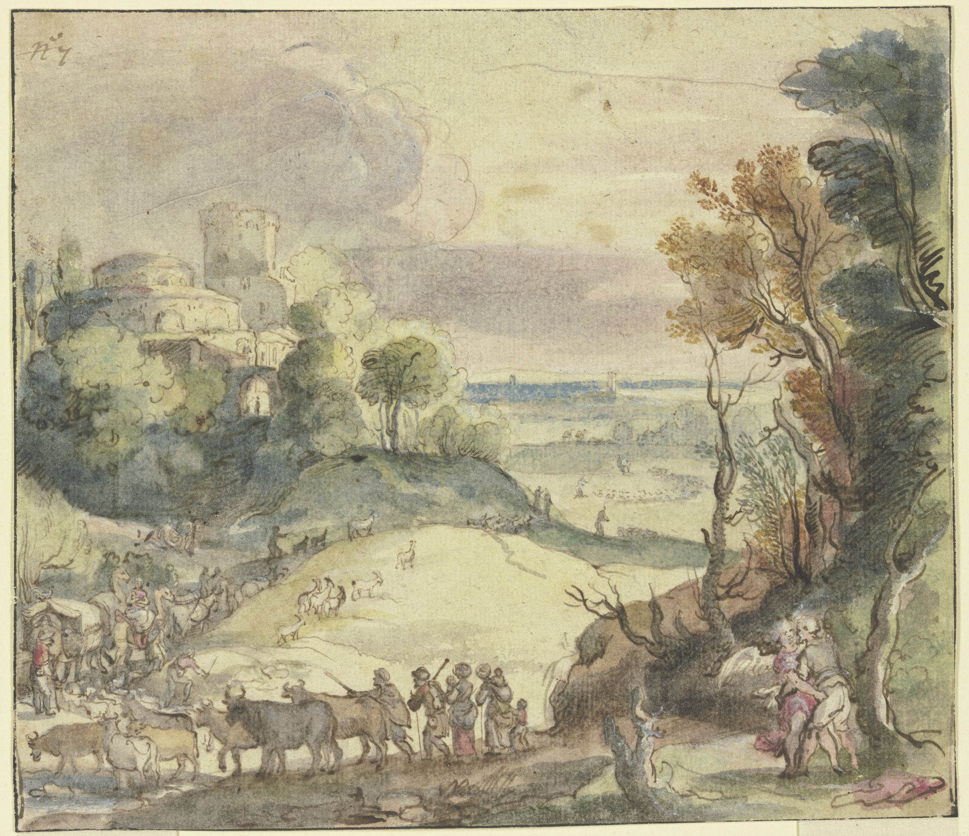 Jacob wrestling with the angel by Paul Bril